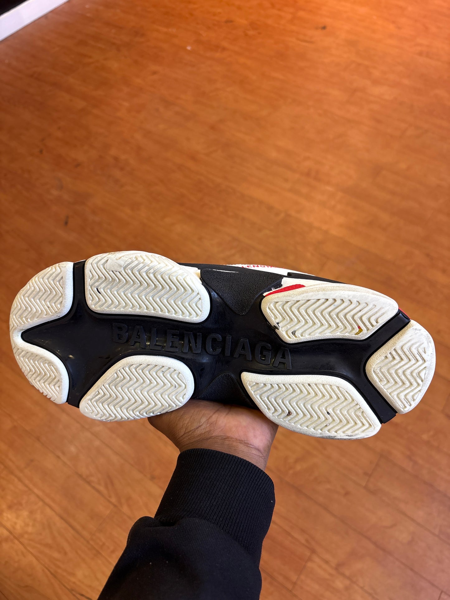 Balenciaga Triple S White Red Black (Used)