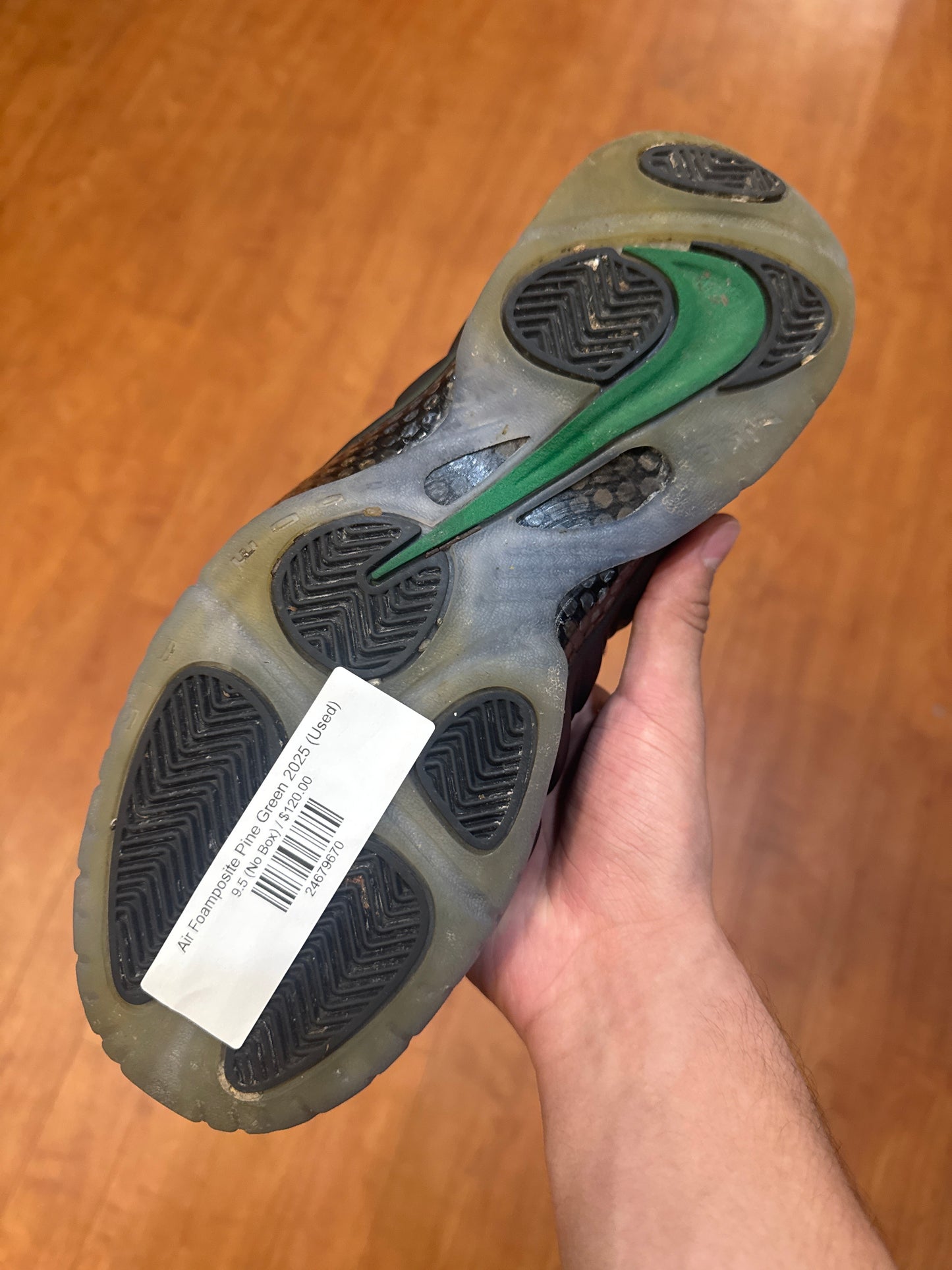 Air Foamposite Pine Green 2025 (Used)