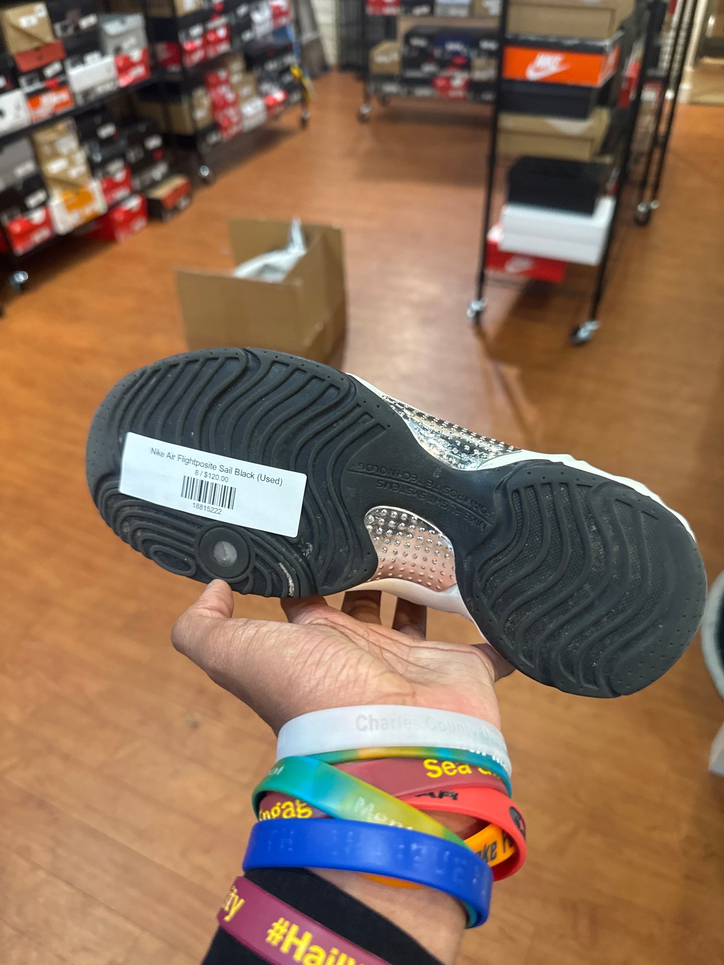 Nike Air Flightposite Sail Black (Used)