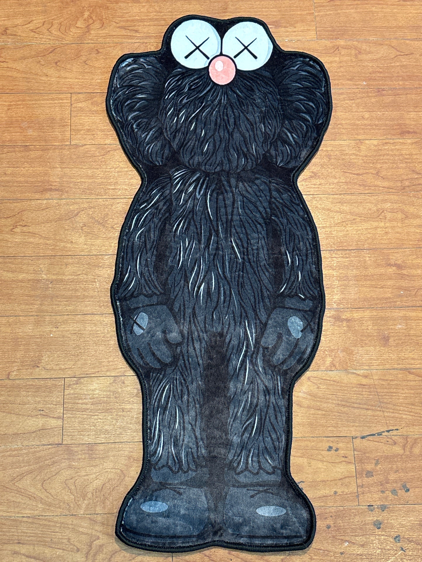 Kaws Black Elmo Rug