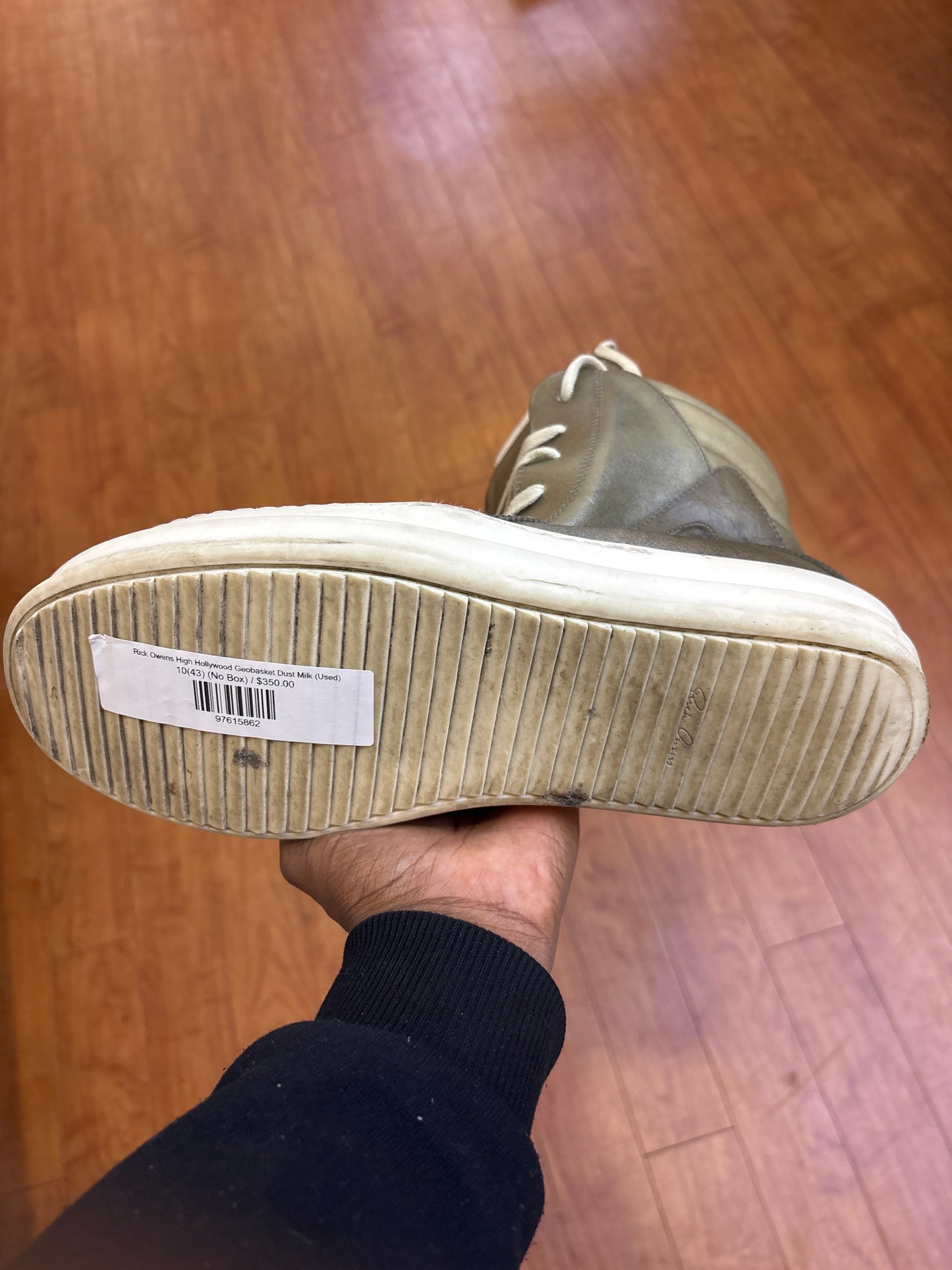 Rick Owens High Hollywood Geobasket Dust Milk (Used)