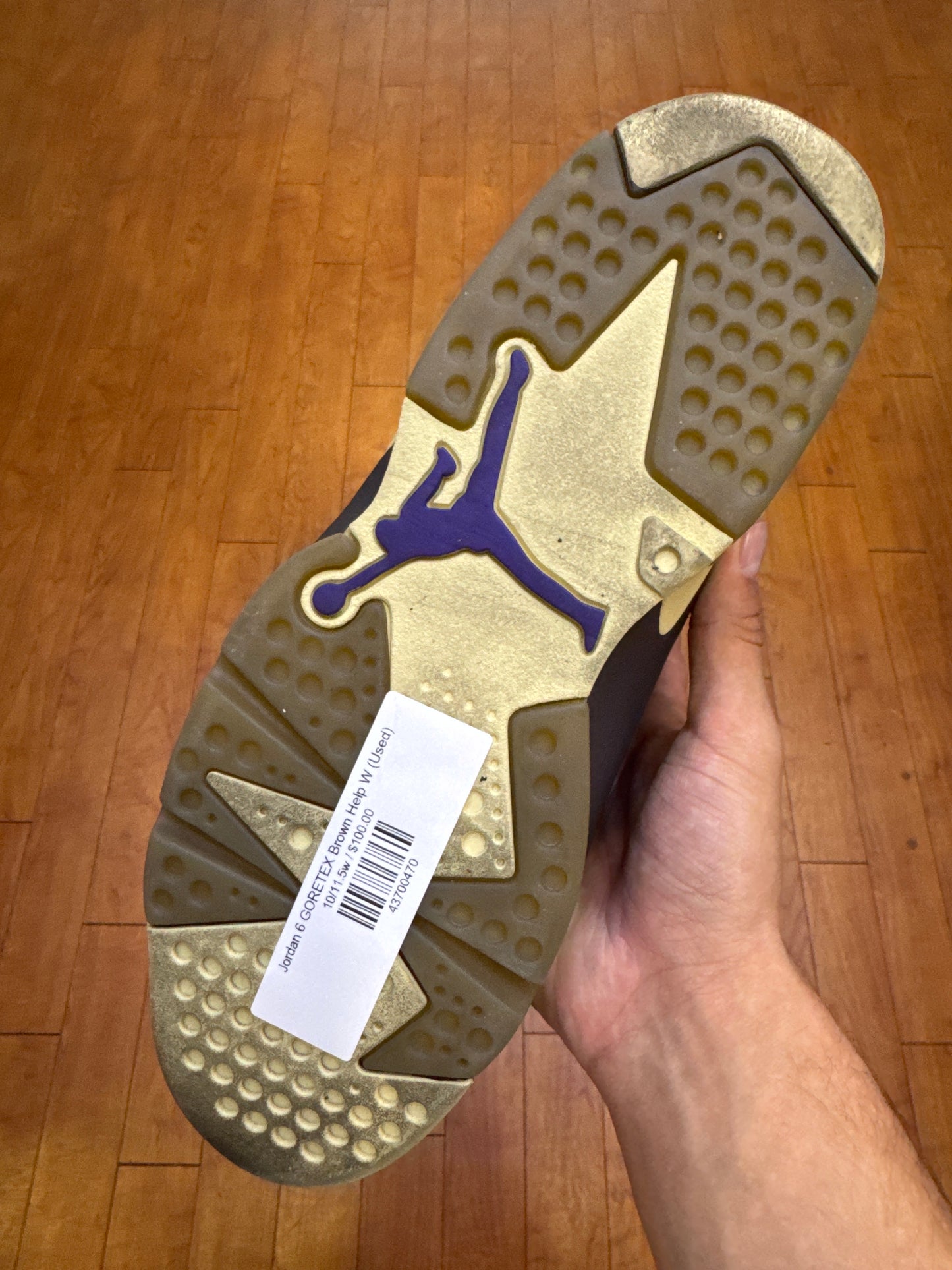 Jordan 6 GORETEX Brown Help W (Used)