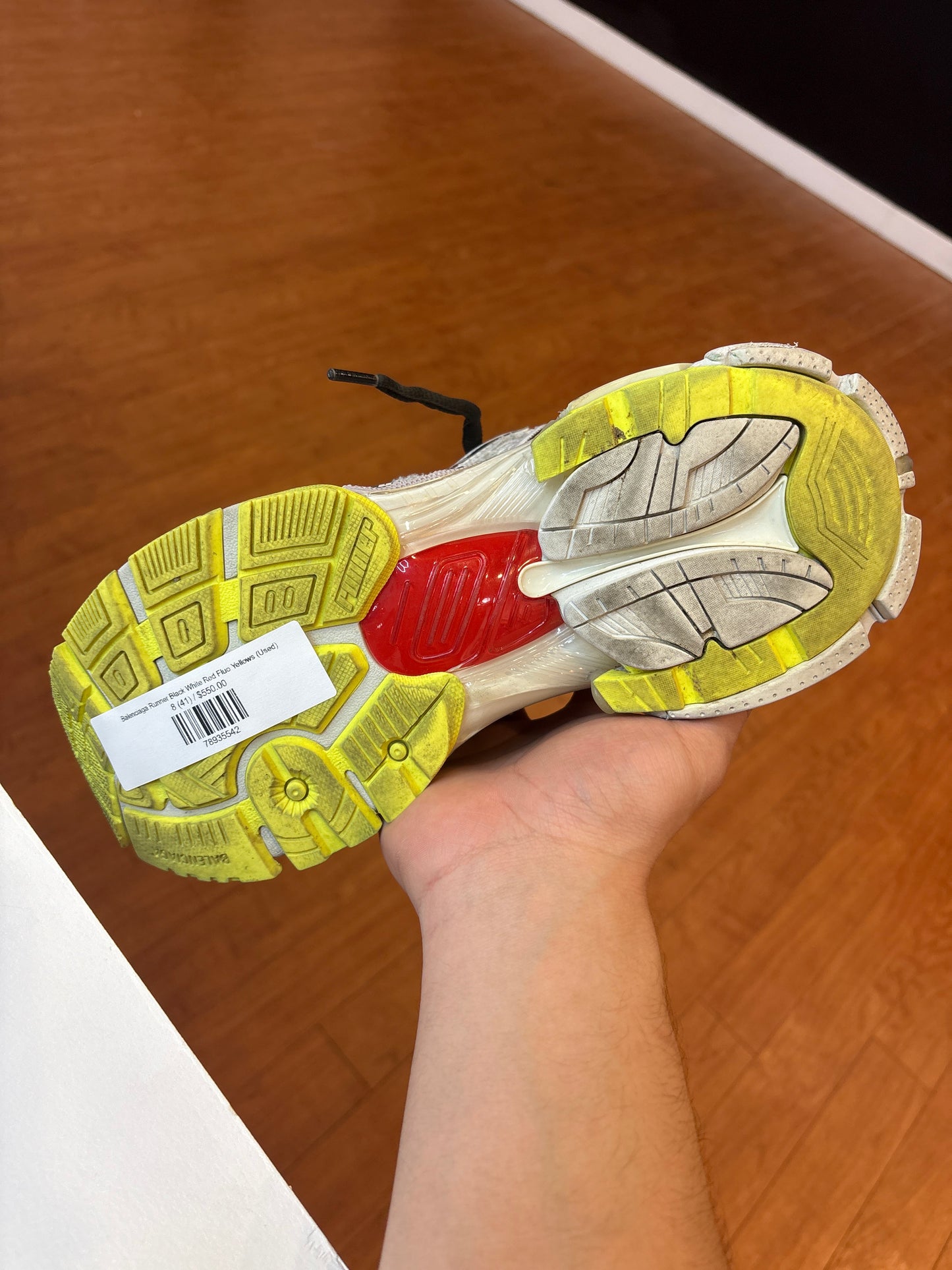 Balenciaga Runner Black White Red Fluo Yellows (Used)