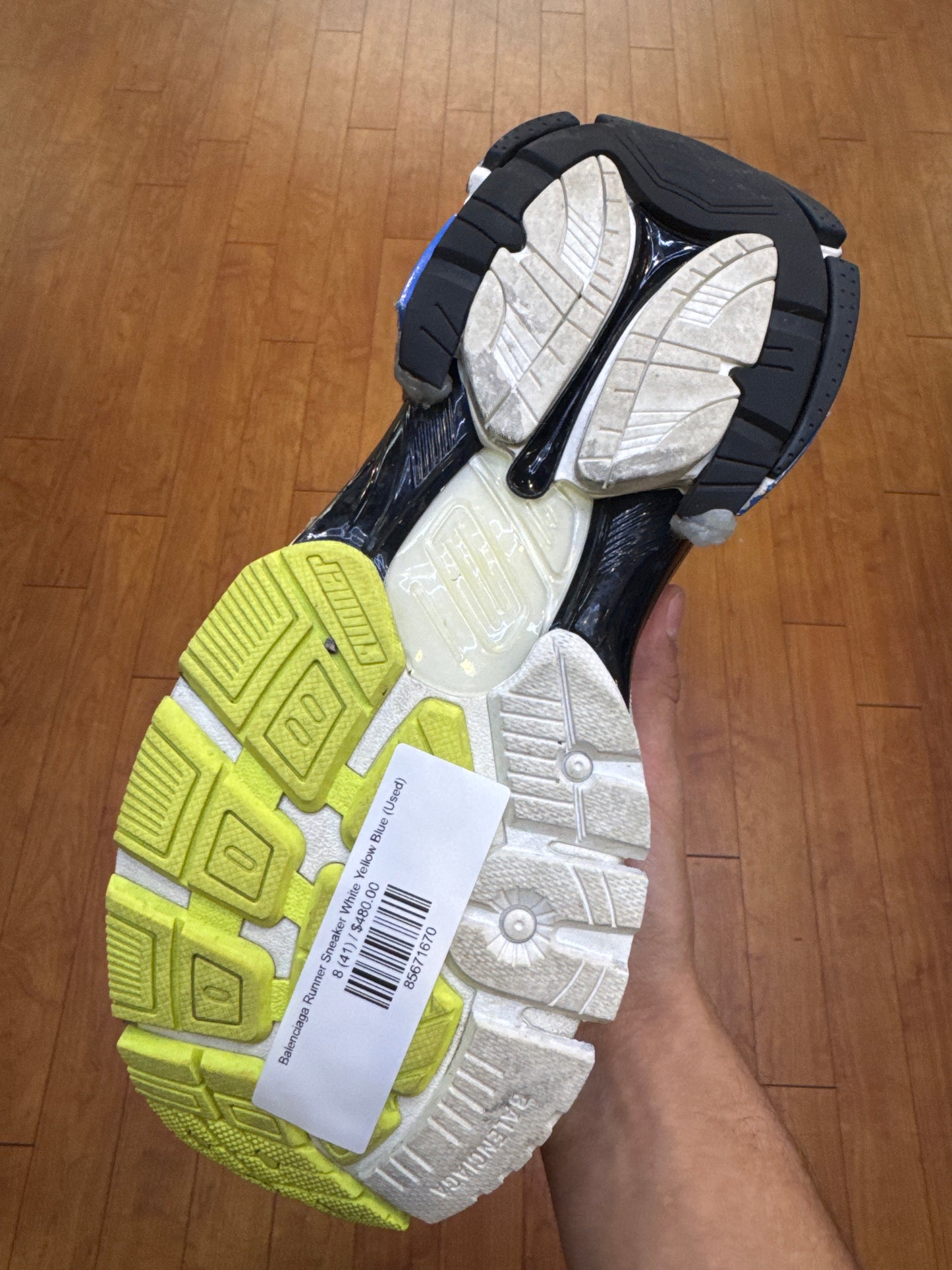Balenciaga Runner Sneaker White Yellow Blue (Used)