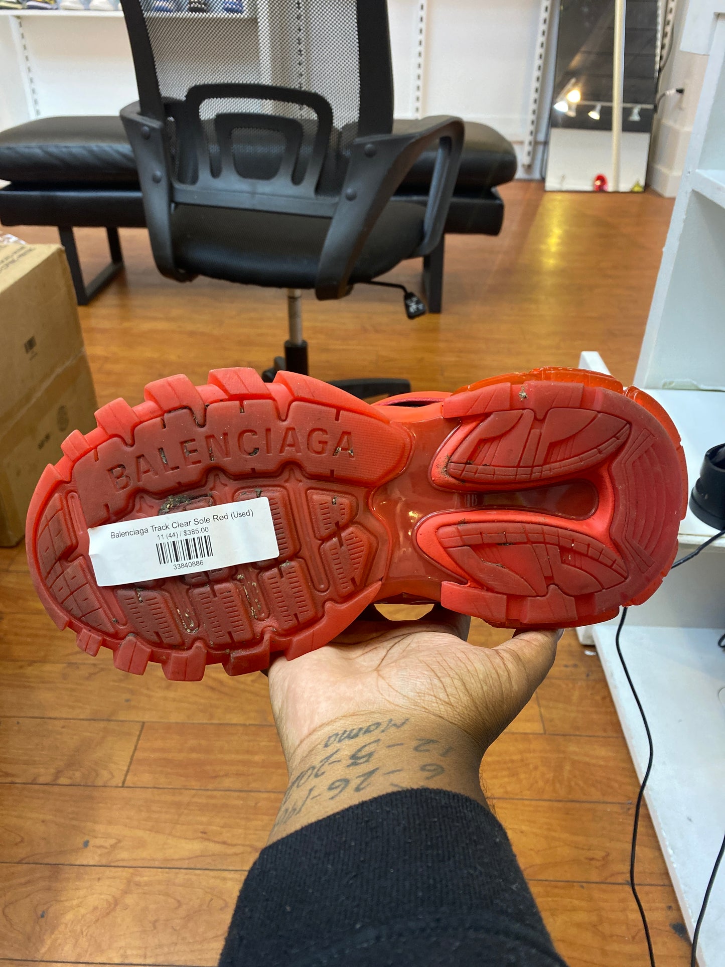 Balenciaga Track Clear Sole Red (Used)