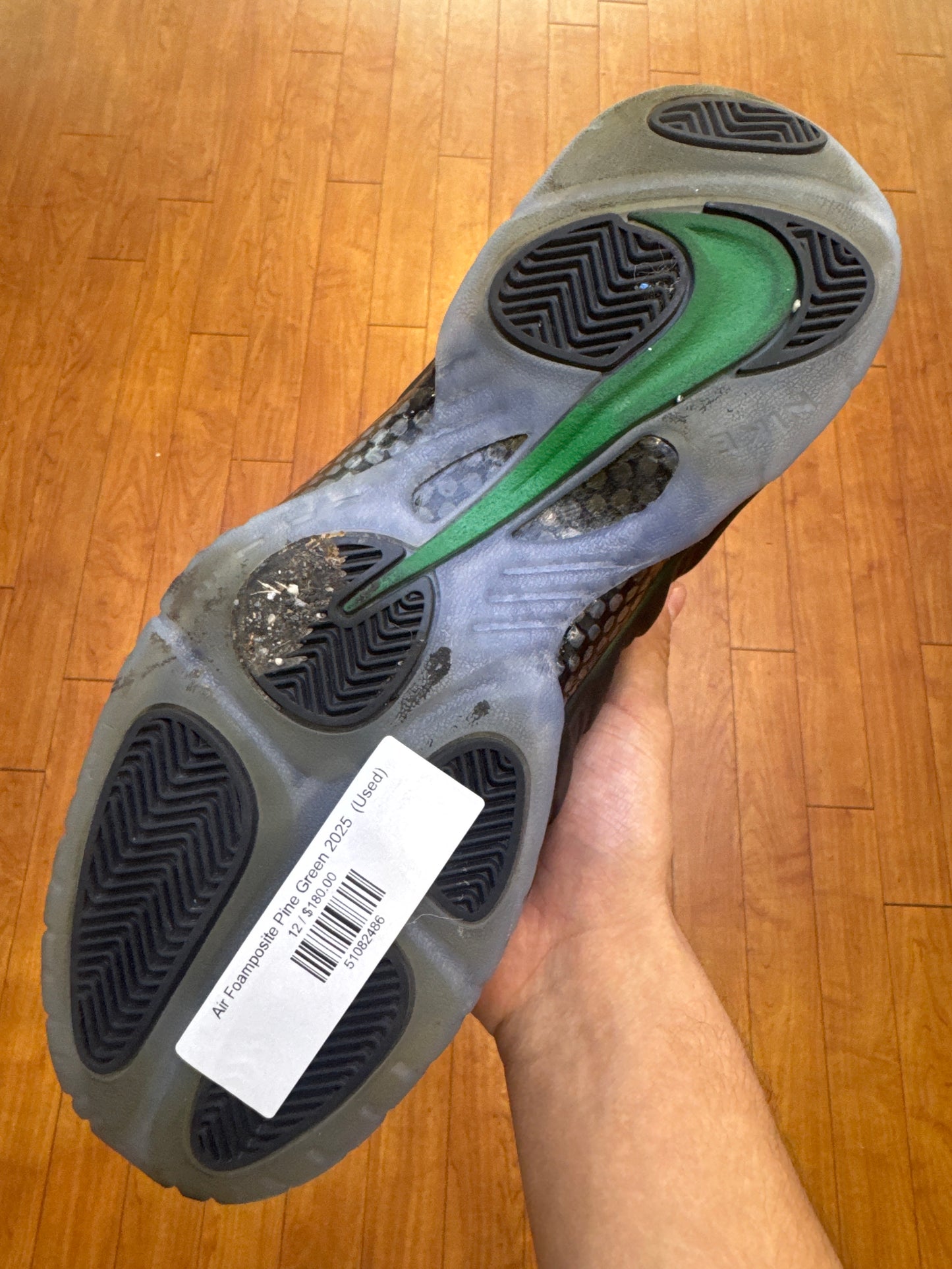 Air Foamposite Pine Green 2025 (Used)