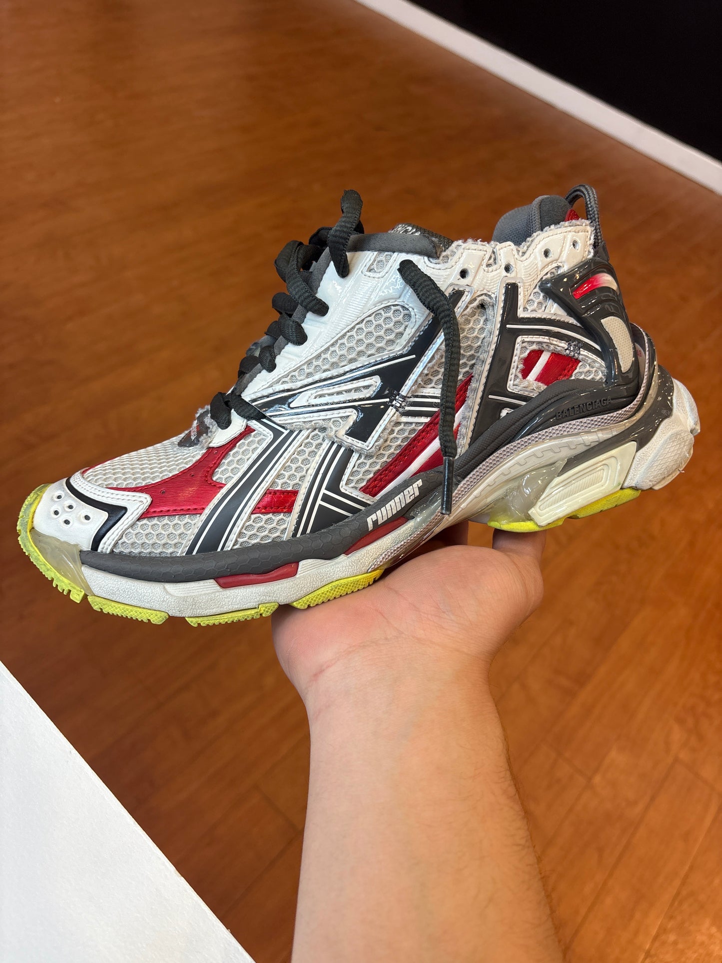 Balenciaga Runner Black White Red Fluo Yellows (Used)