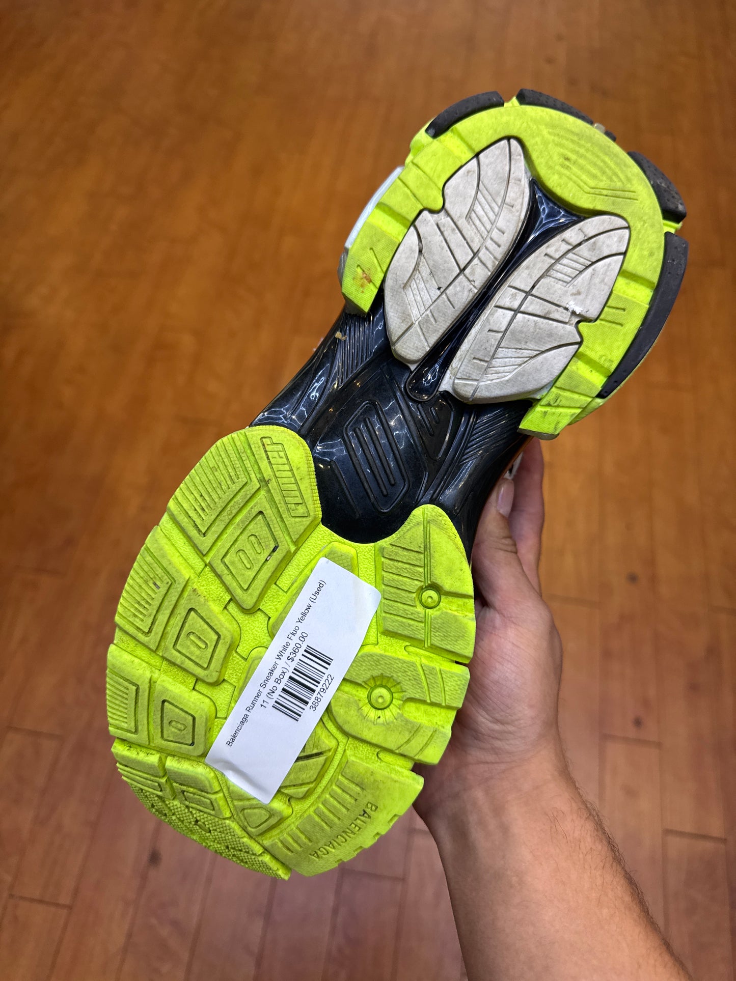 Balenciaga Runner Sneaker White Fluo Yellow (Used)
