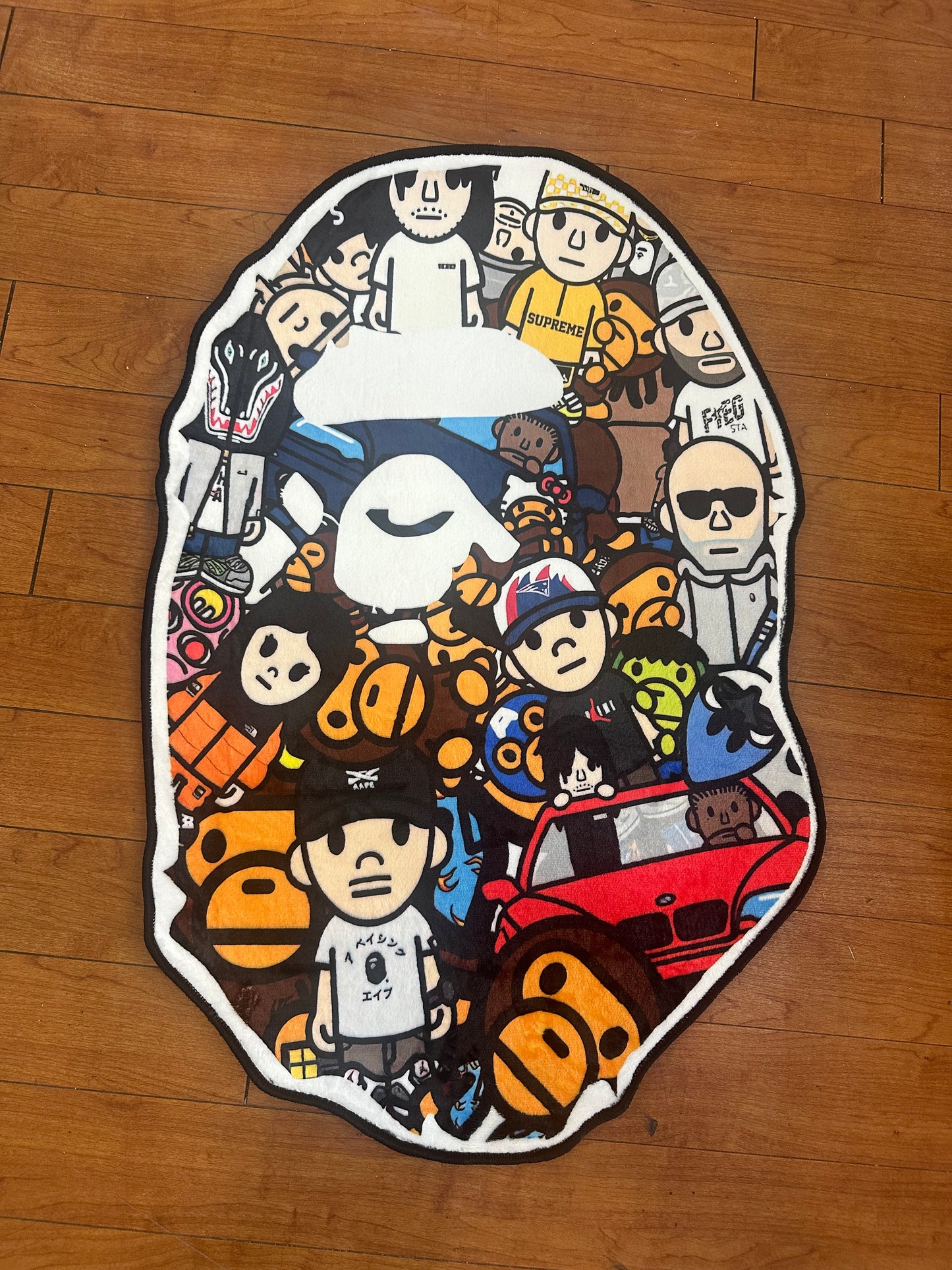 Bape Head Baby Milo Rug