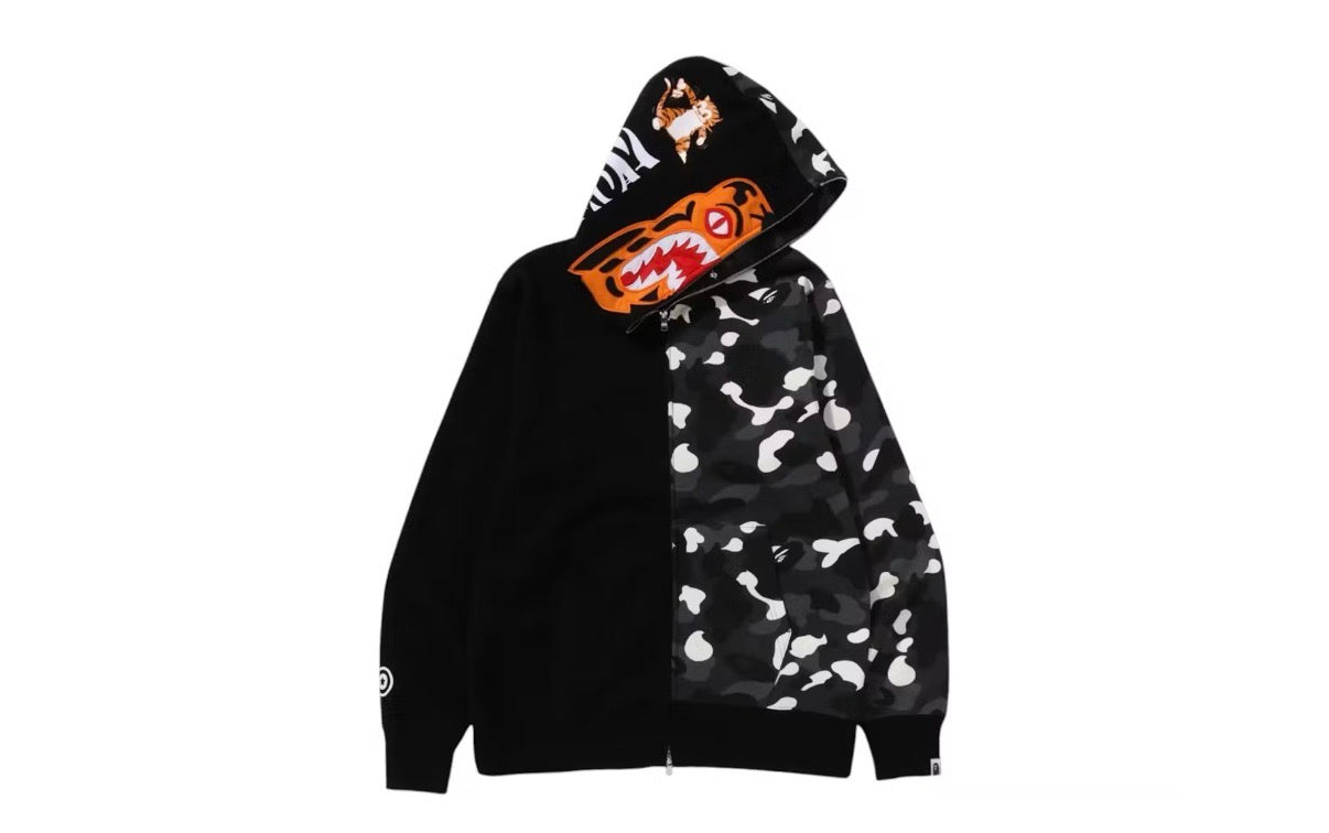 BAPE City Camo Tiger Shark Zip Up Hoodie