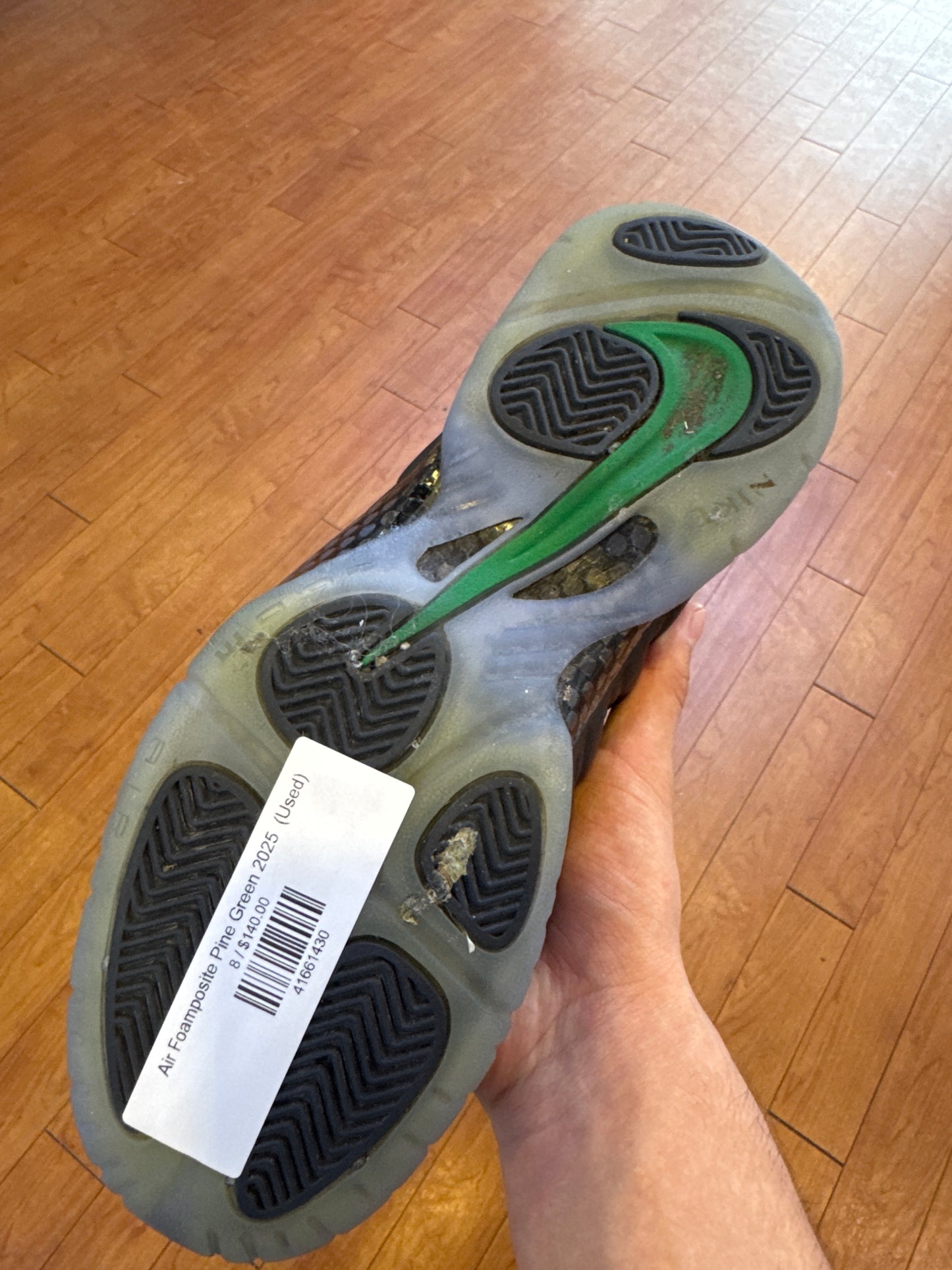 Air Foamposite Pine Green 2025 (Used)