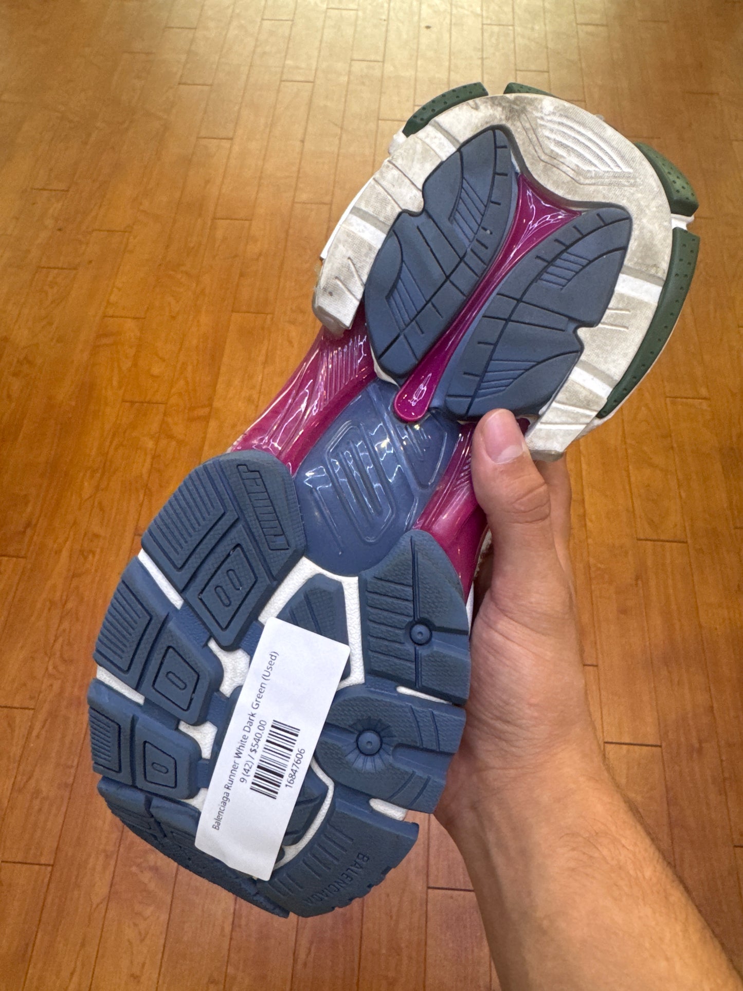 Balenciaga Runner White Dark Green (Used)
