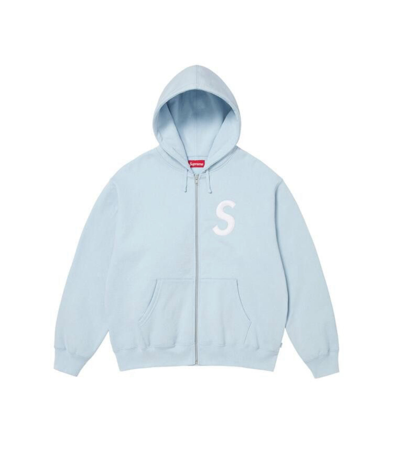 Supreme S Logo Zip Up Light Blue