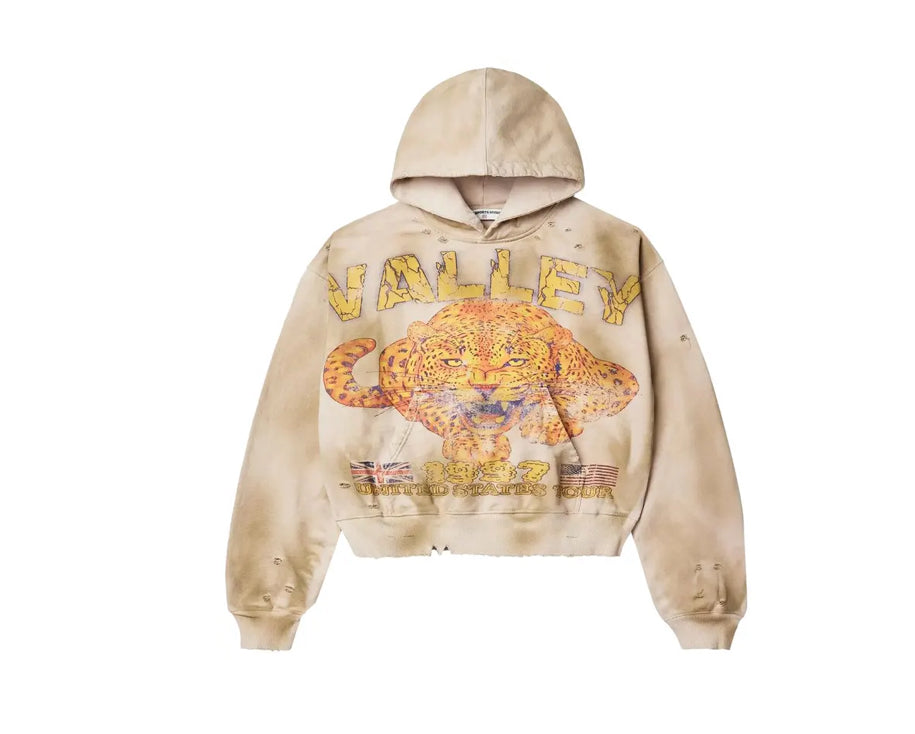 Vale Forever Cheetah Pullover Hoodie Tan