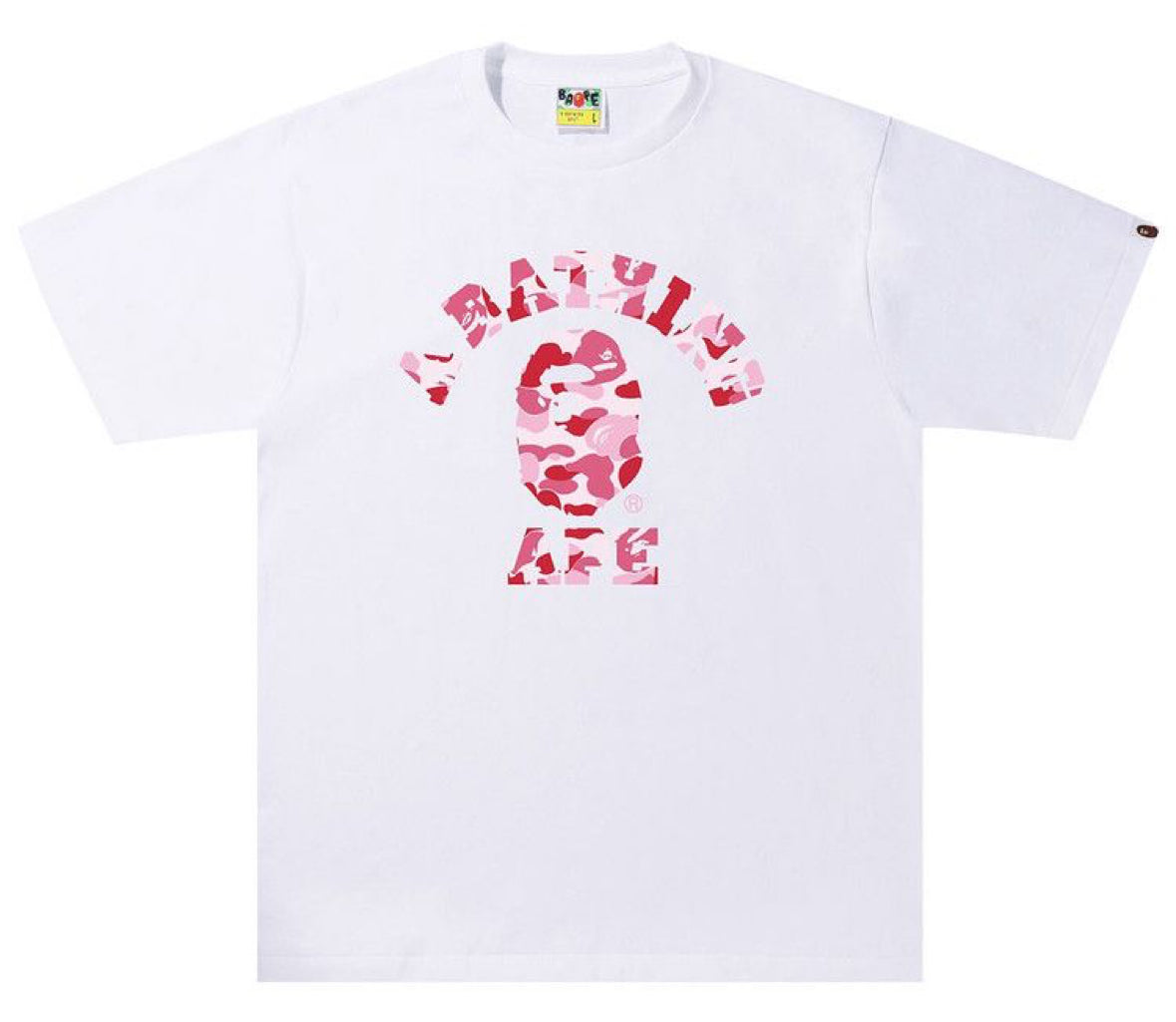 BAPE ABC Camo College White/Pink Tee