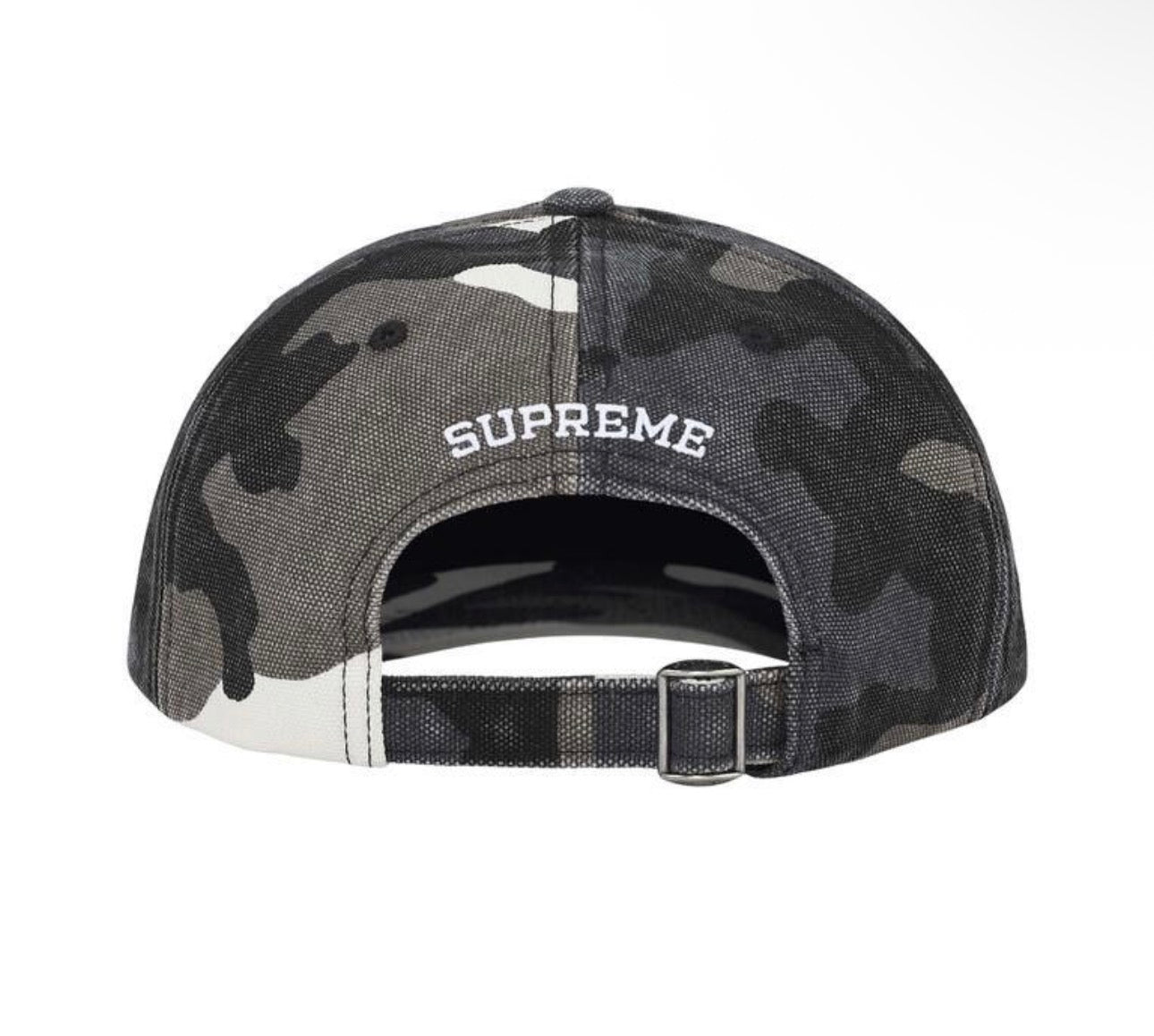 Supreme Canvas S Logo Hat Snow Camo