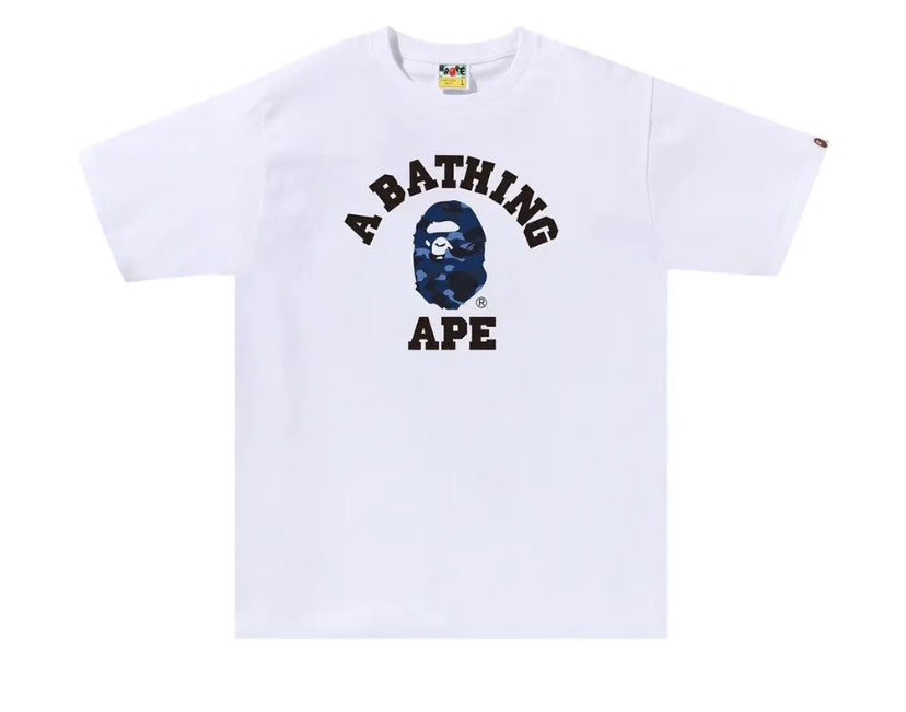 BAPE Color Camo College Tee White/Navy