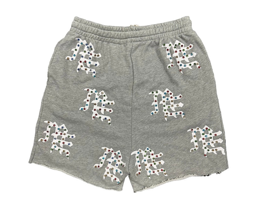 Mixed Emotion Grey ME Logo Shorts