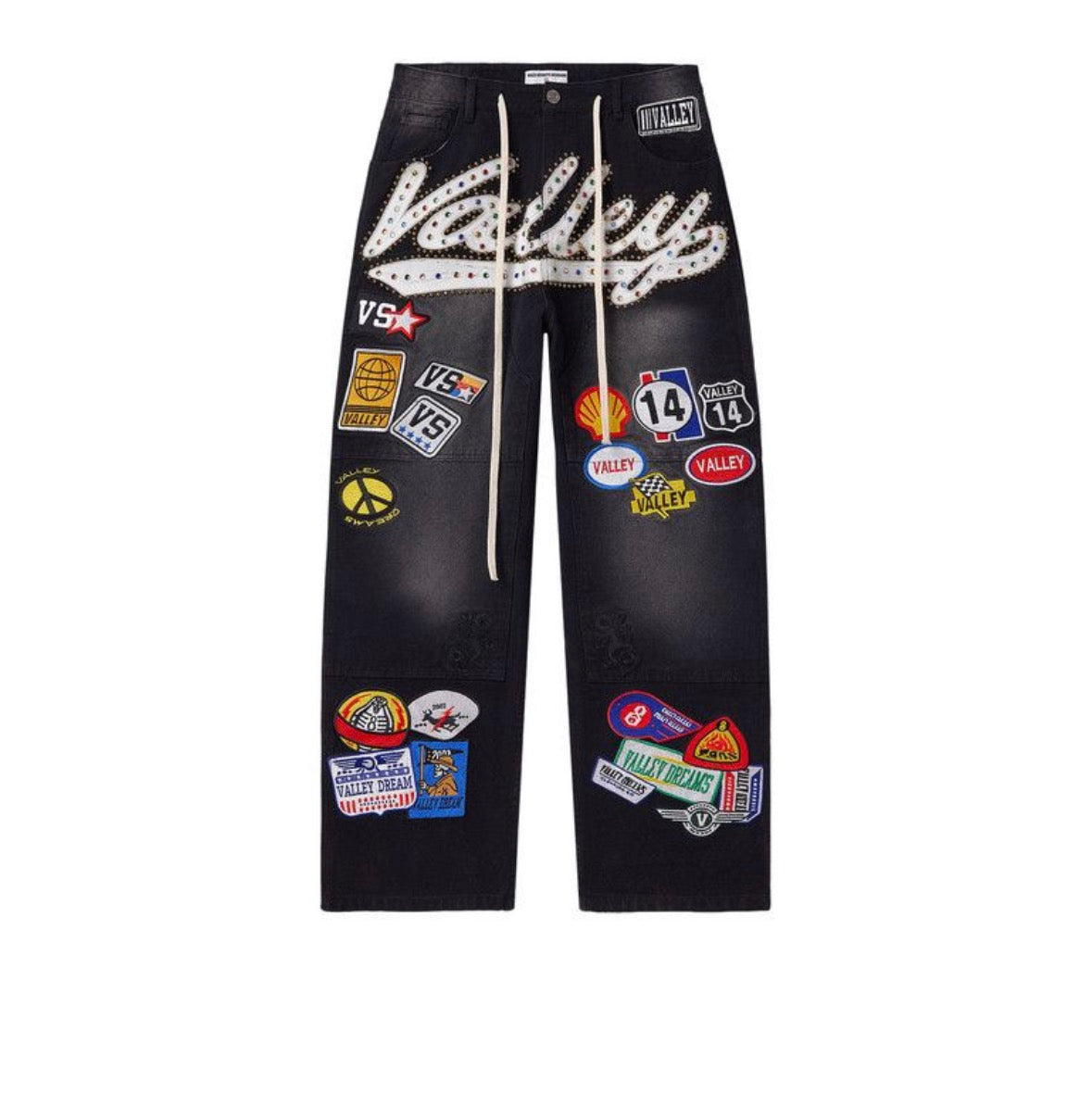 Vale Forever Black 1980s Painters Pants