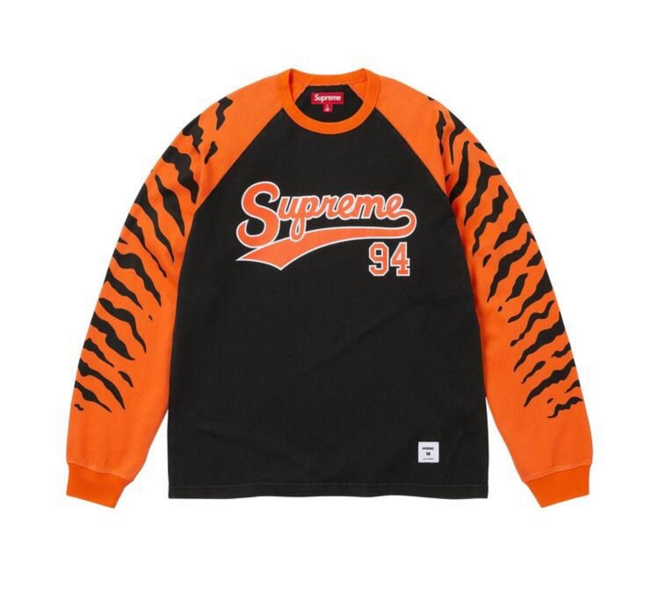 Supreme Tiger Raglan Long Sleeve Black