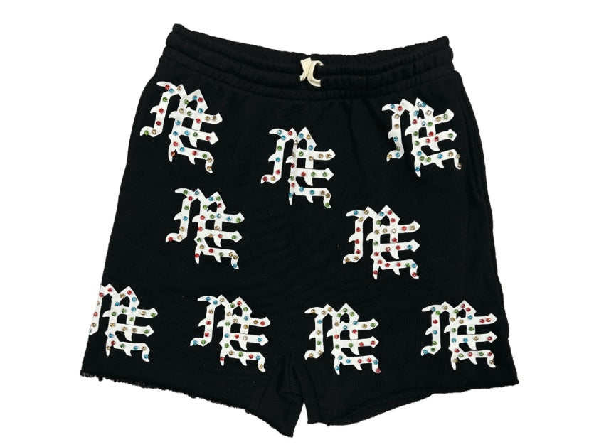 Mixed Emotion Black ME Logo Shorts