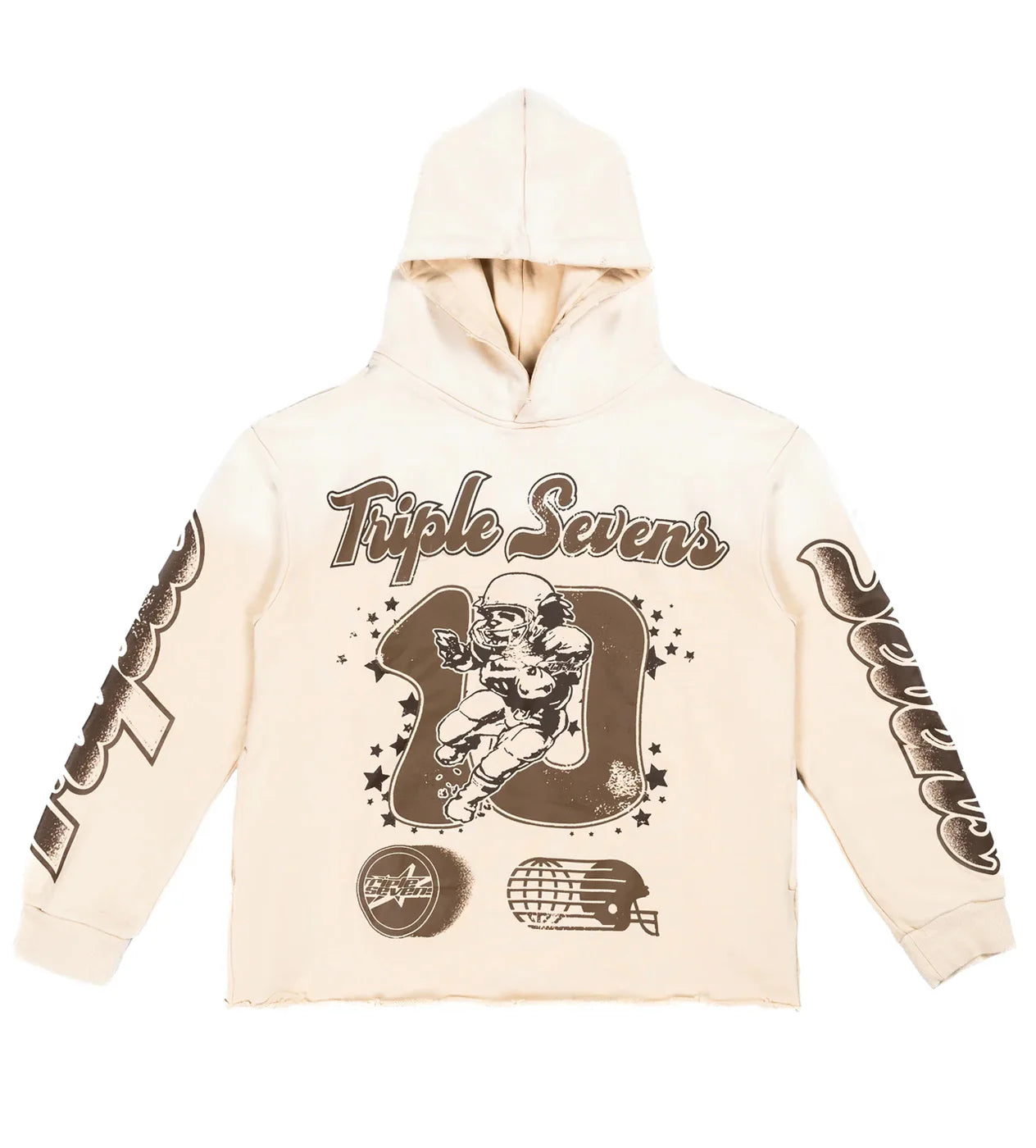Triple 7 All Star Beige Hoodie