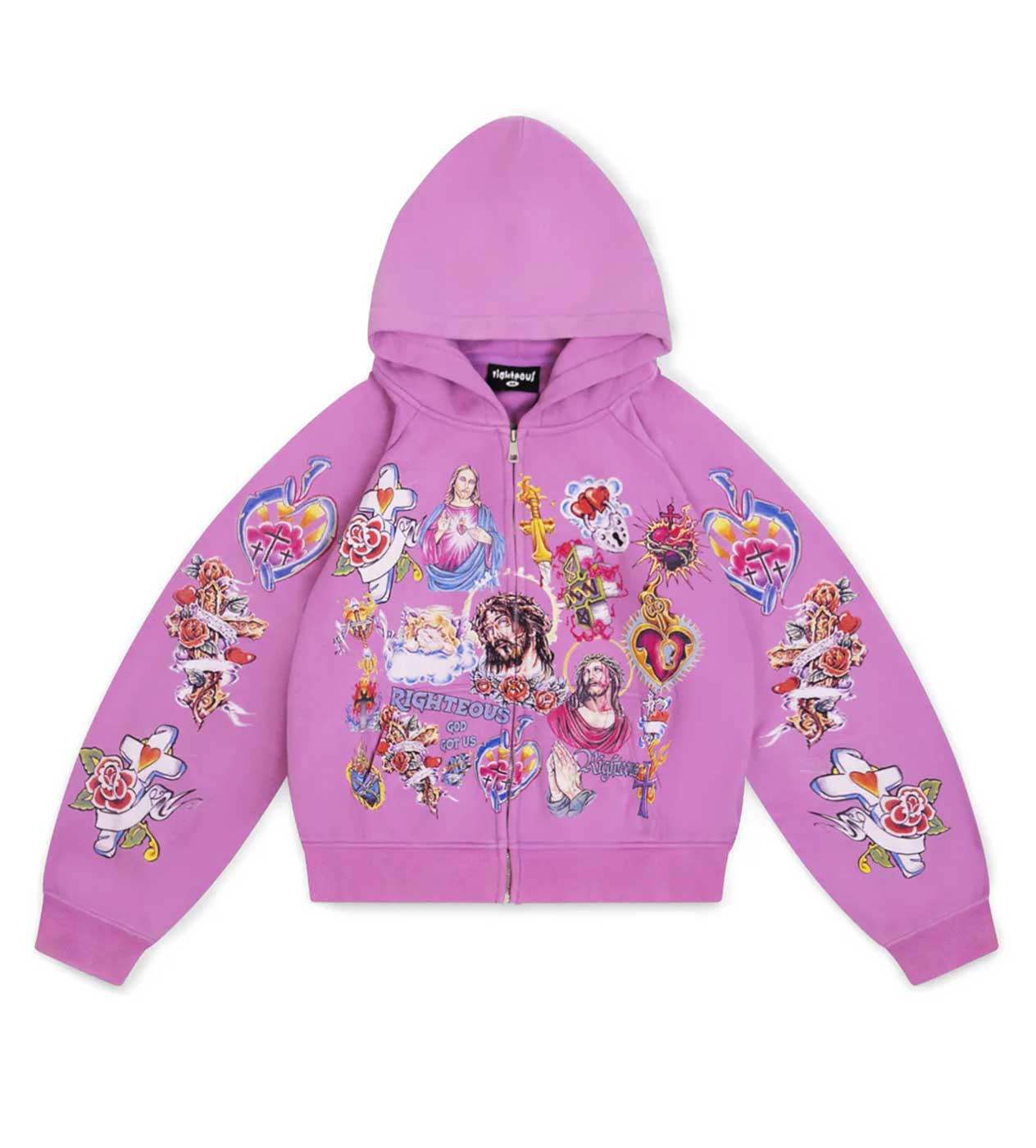 Righteous Risen King Purple Zip Up Hoodie