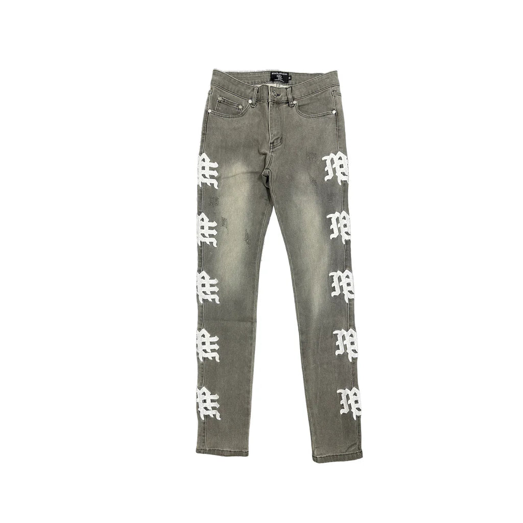 Mixed Emotion Ash Monogram Denim