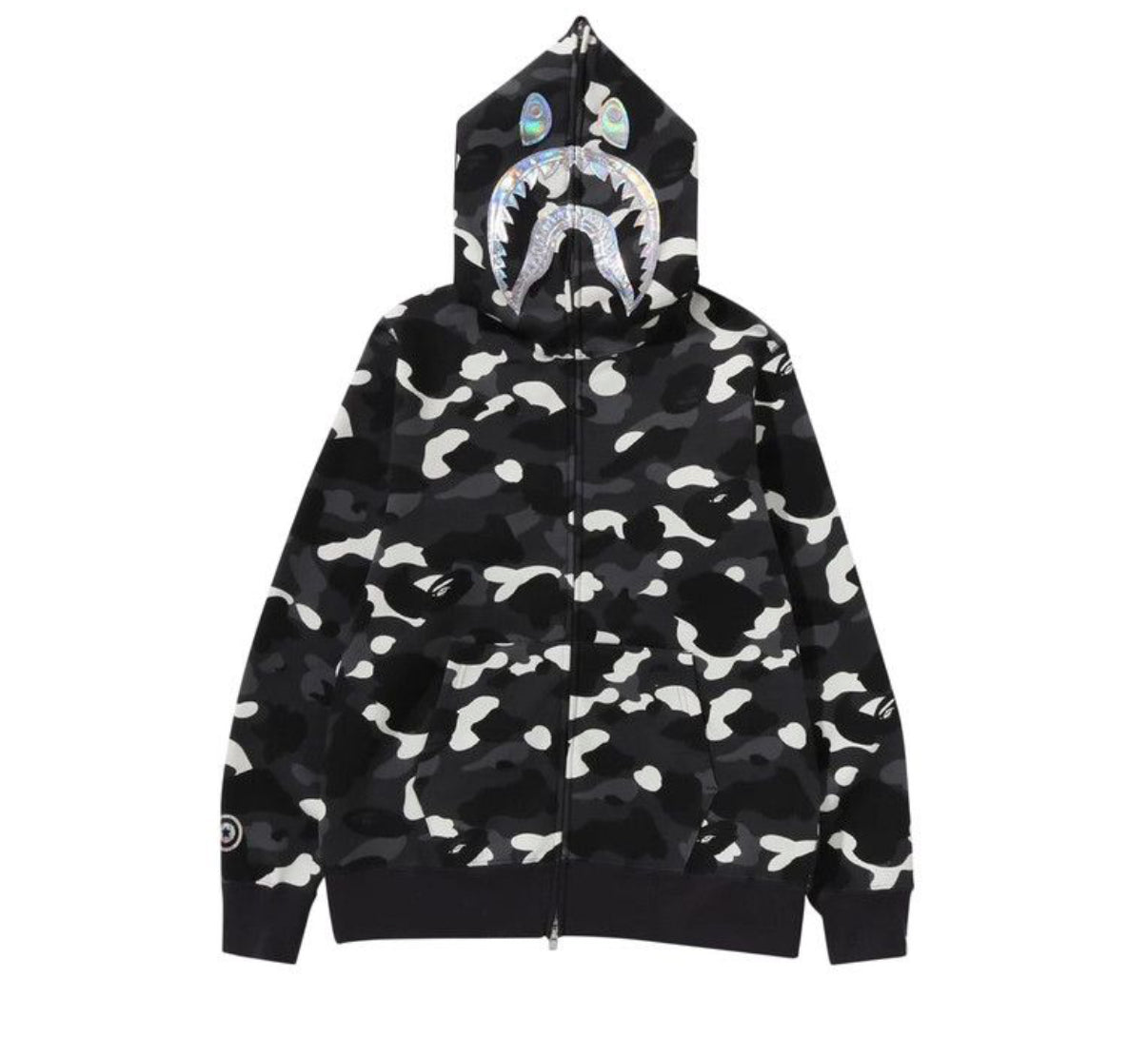 BAPE City Camo Zip Up Black Hoodie (Used)