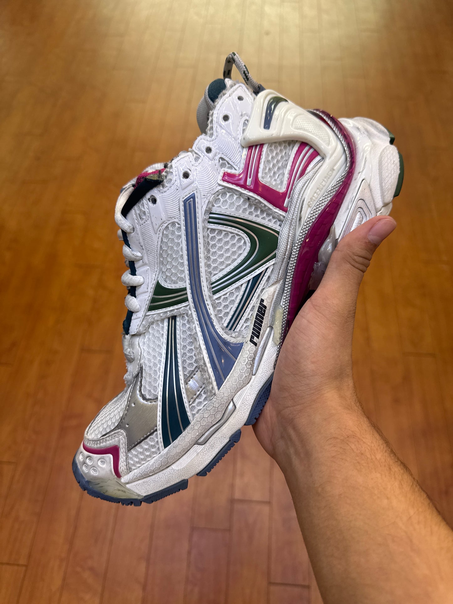 Balenciaga Runner White Dark Green (Used)