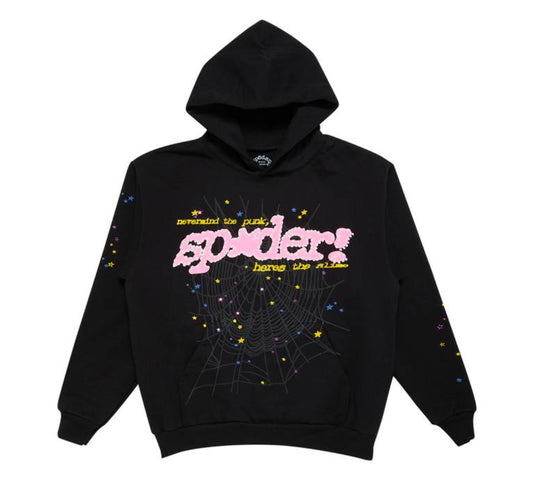 Sp5der Black P*nk V2 Hoodie