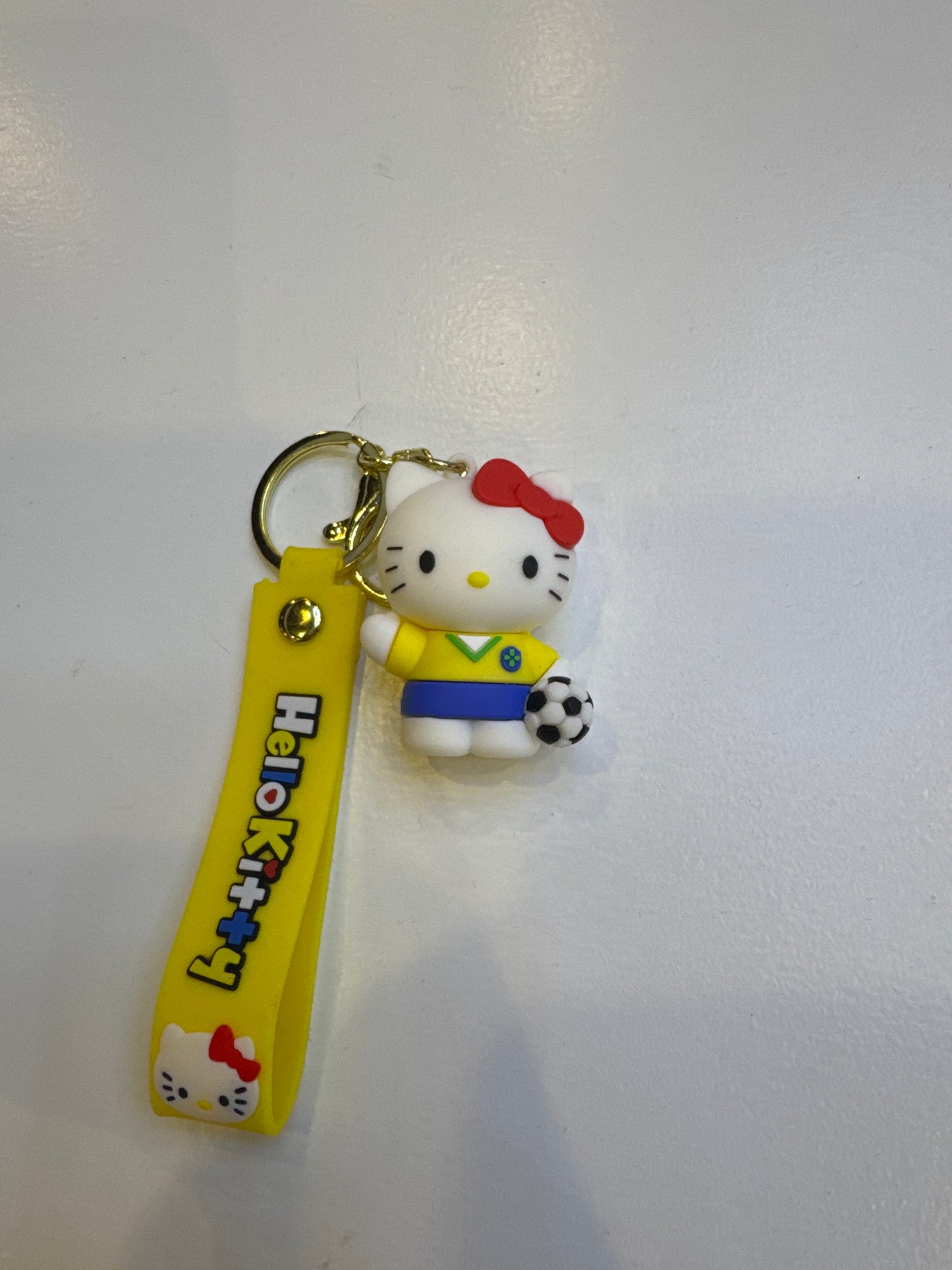 Hello Kitty Keychain Brazilian Soccer Player