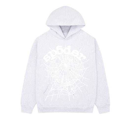 Sp5der OG Web Heather Grey Hoodie