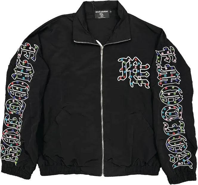 Mixed Emotions Rhinestone Nylon Jacket
