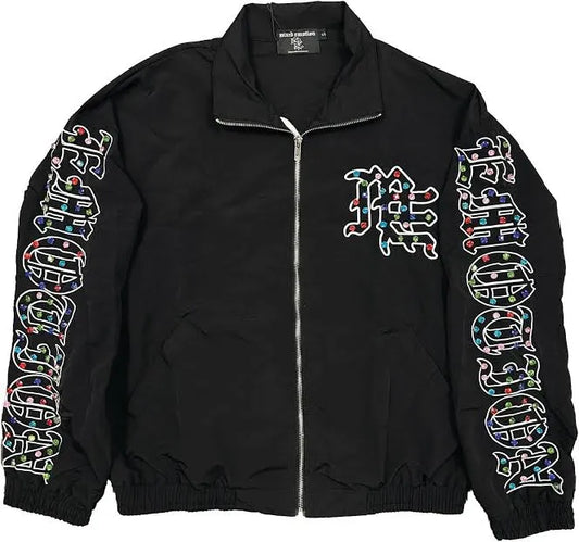 Mixed Emotions Rhinestone Nylon Jacket
