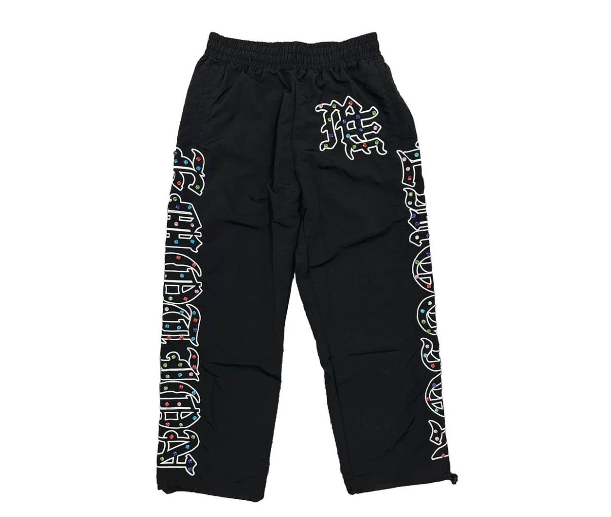 Mixed Emotions Rhinestone Nylon Sweatpants