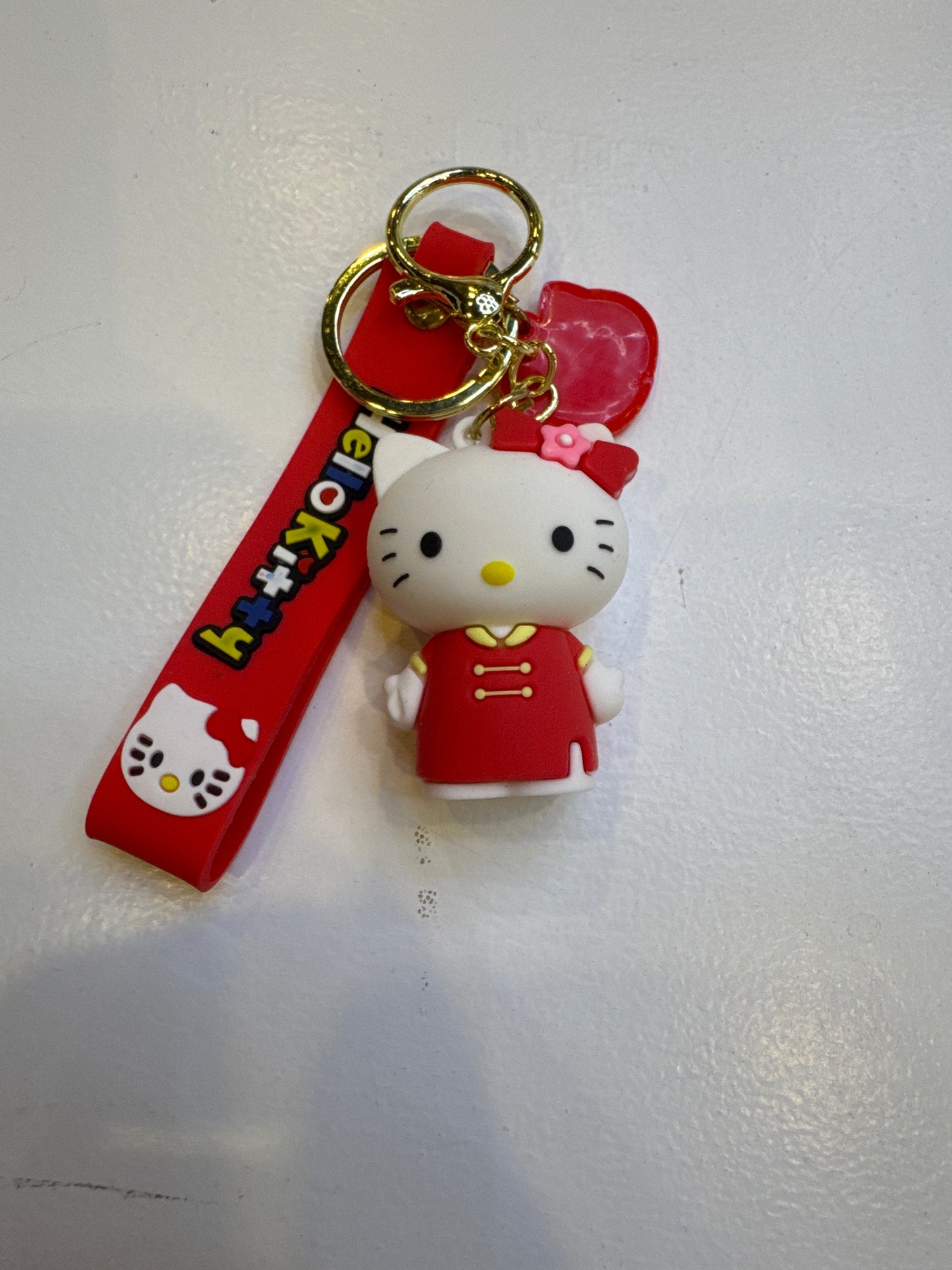 Hello Kitty Keychain Pink/Yellow Dress
