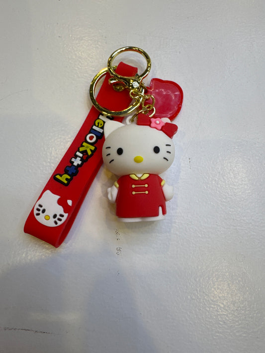 Hello Kitty Keychain Pink/Yellow Dress