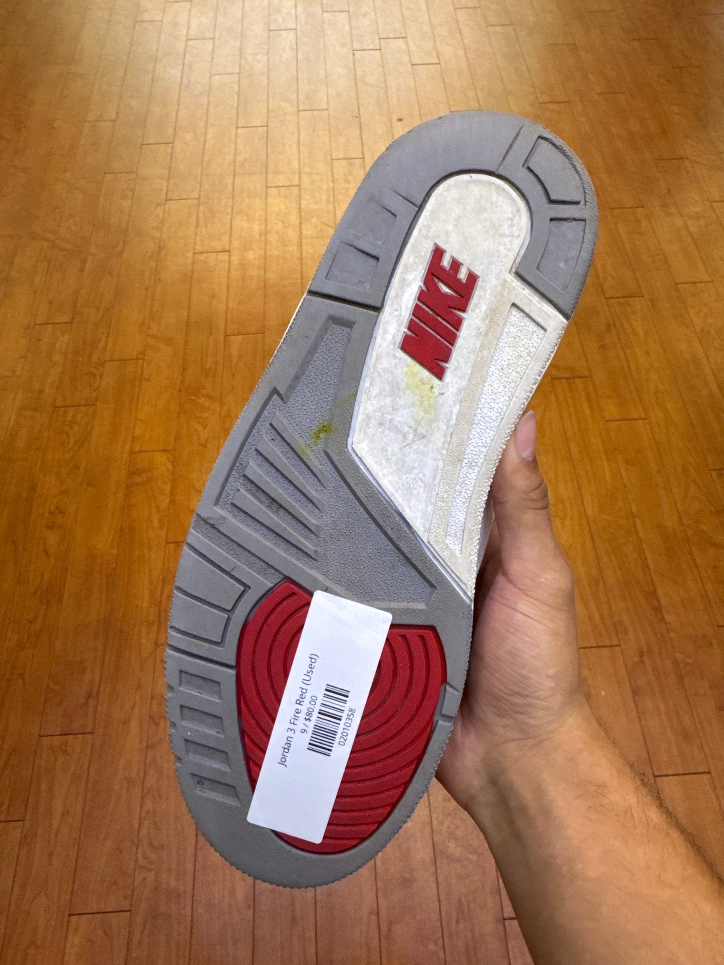 Jordan 3 Fire Red (Used)