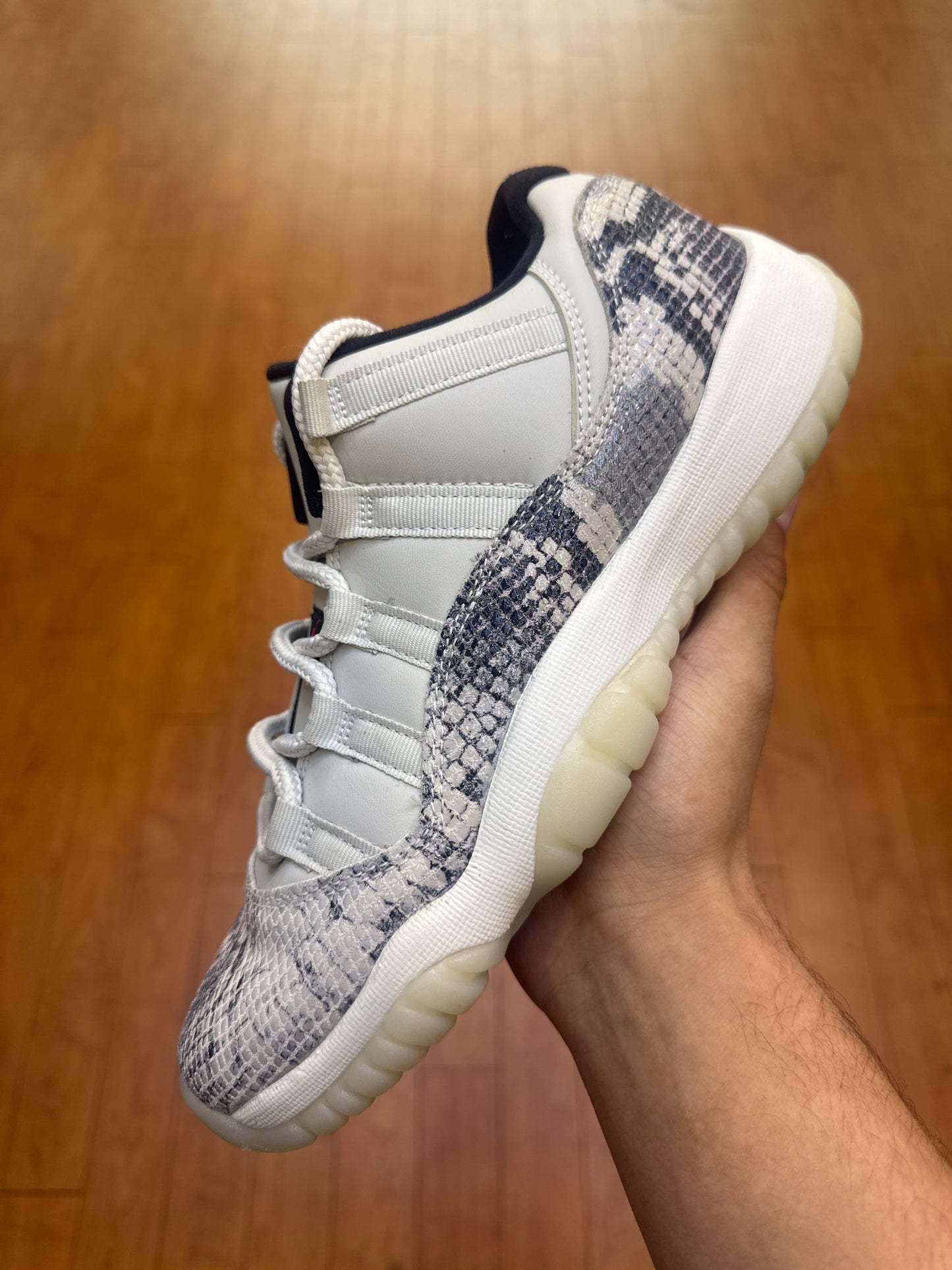 Jordan 11 Low Light Bone SnakeSkin GS (Used)