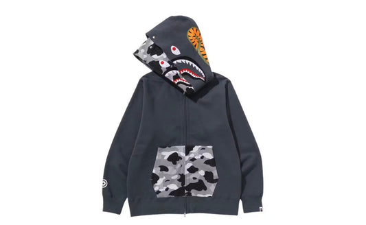 BAPE 1st Camo Shark Full Zip Double Olivedrab Hoodie