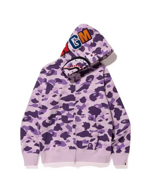 BAPE Light Purple Zip Up Hoodie