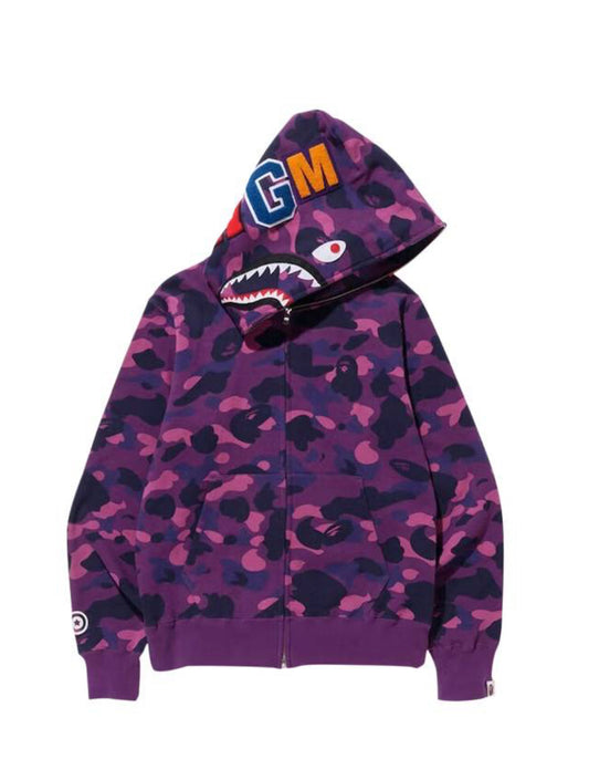 BAPE Purple Camo Zip Up Hoodie