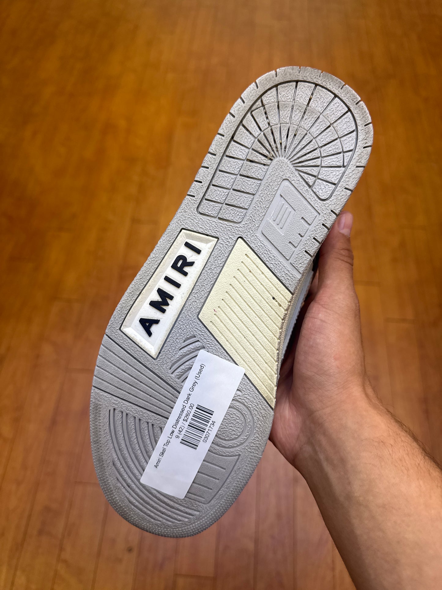 Amiri Skel Top Low Distressed Dark Grey (Used)