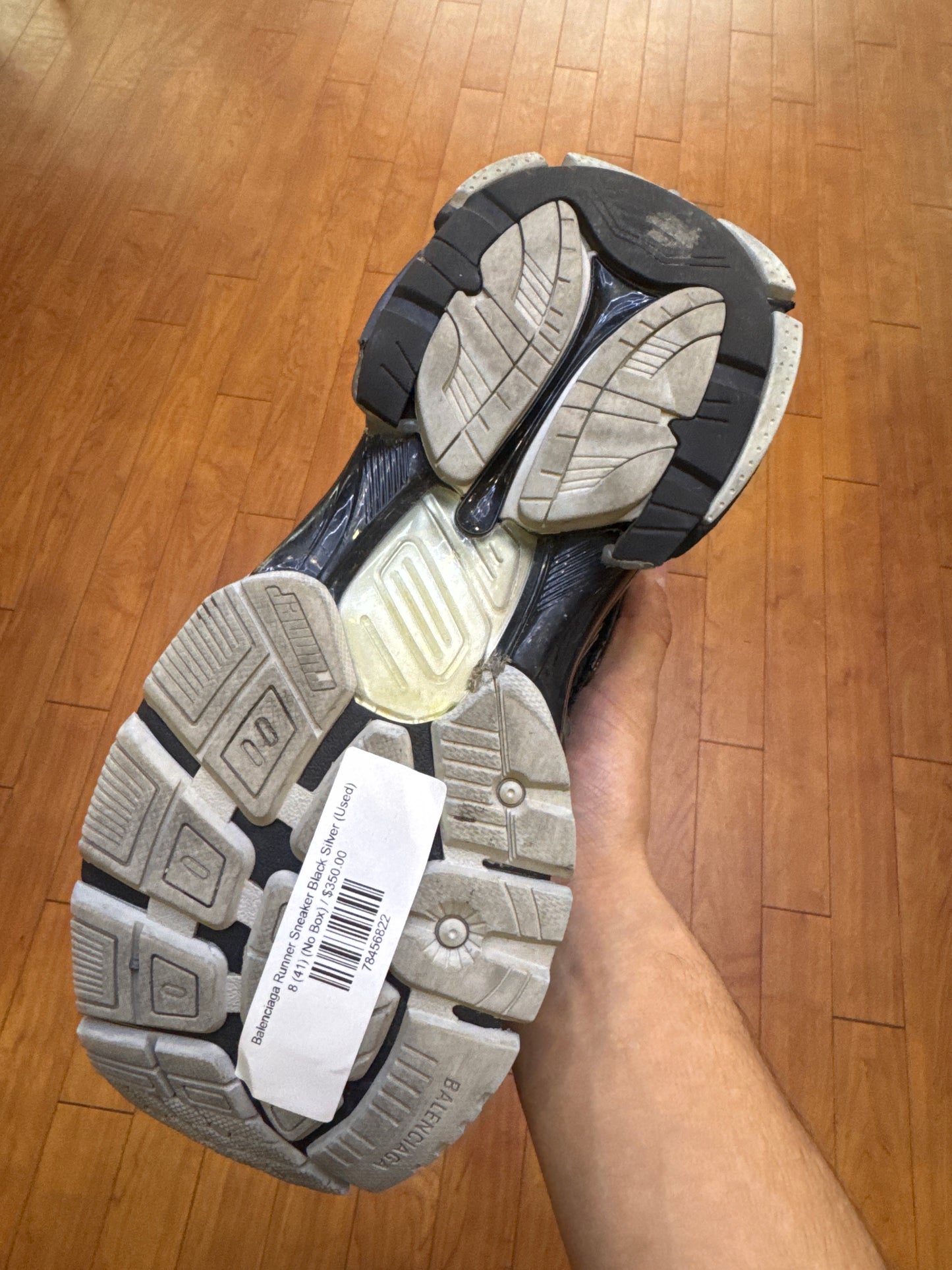 Balenciaga Runner Sneaker Black Silver (Used)