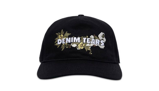Denim Tears Floral Logo Trucker Black Hat
