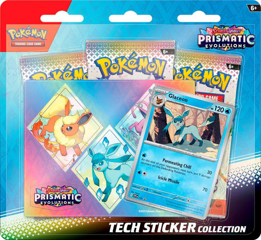 Pokemon Prismatic Evolutions Tech Sticker Collection