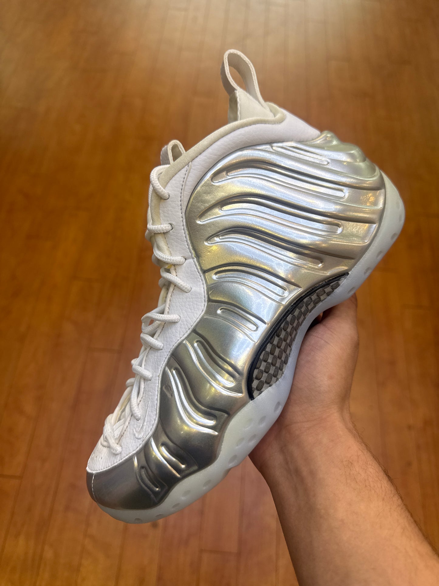 Air Foamposite One Chrome White GS (Used)