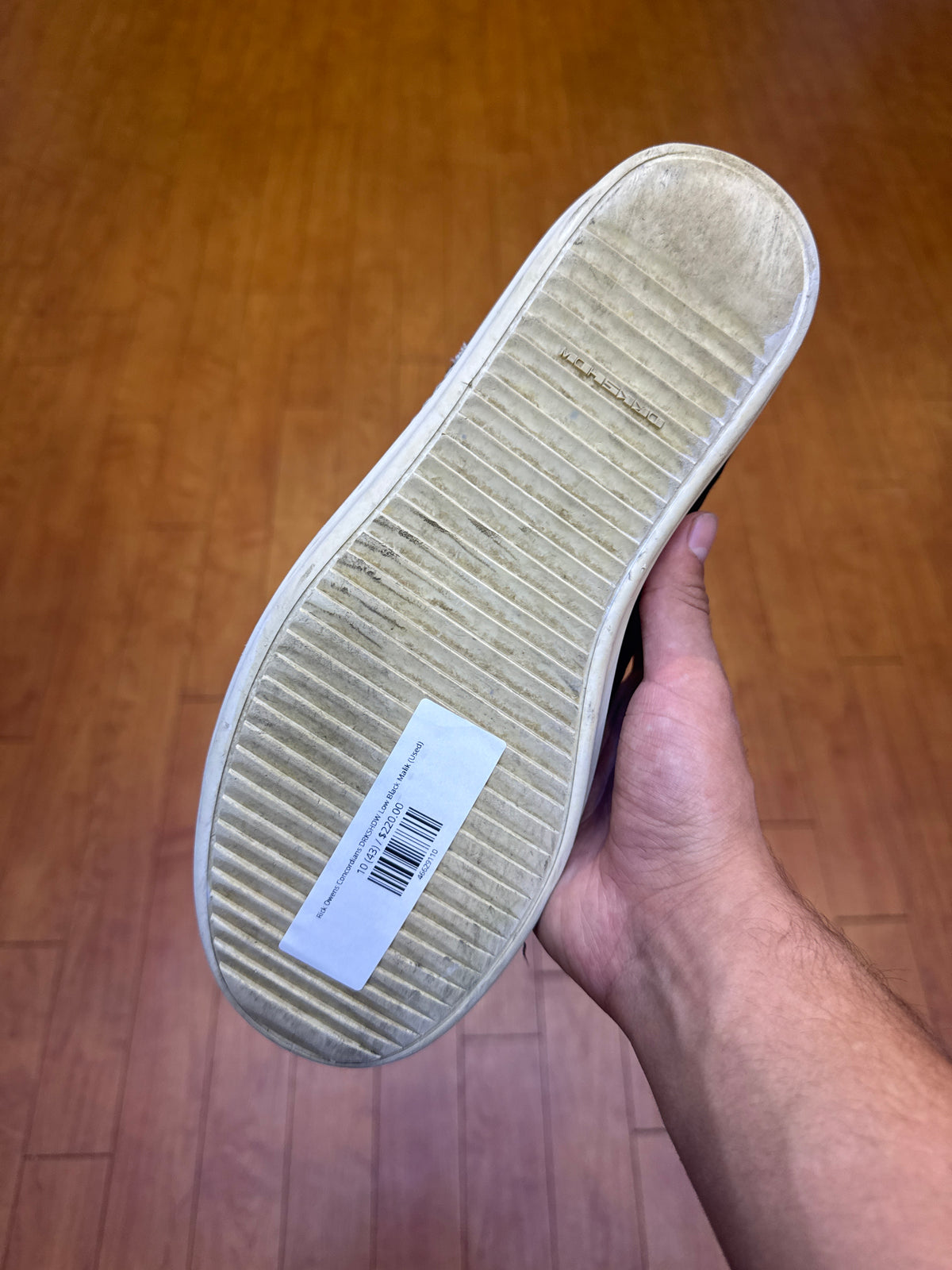 Rick Owens Concordians DRKSHDW Low Black Malik (Used)