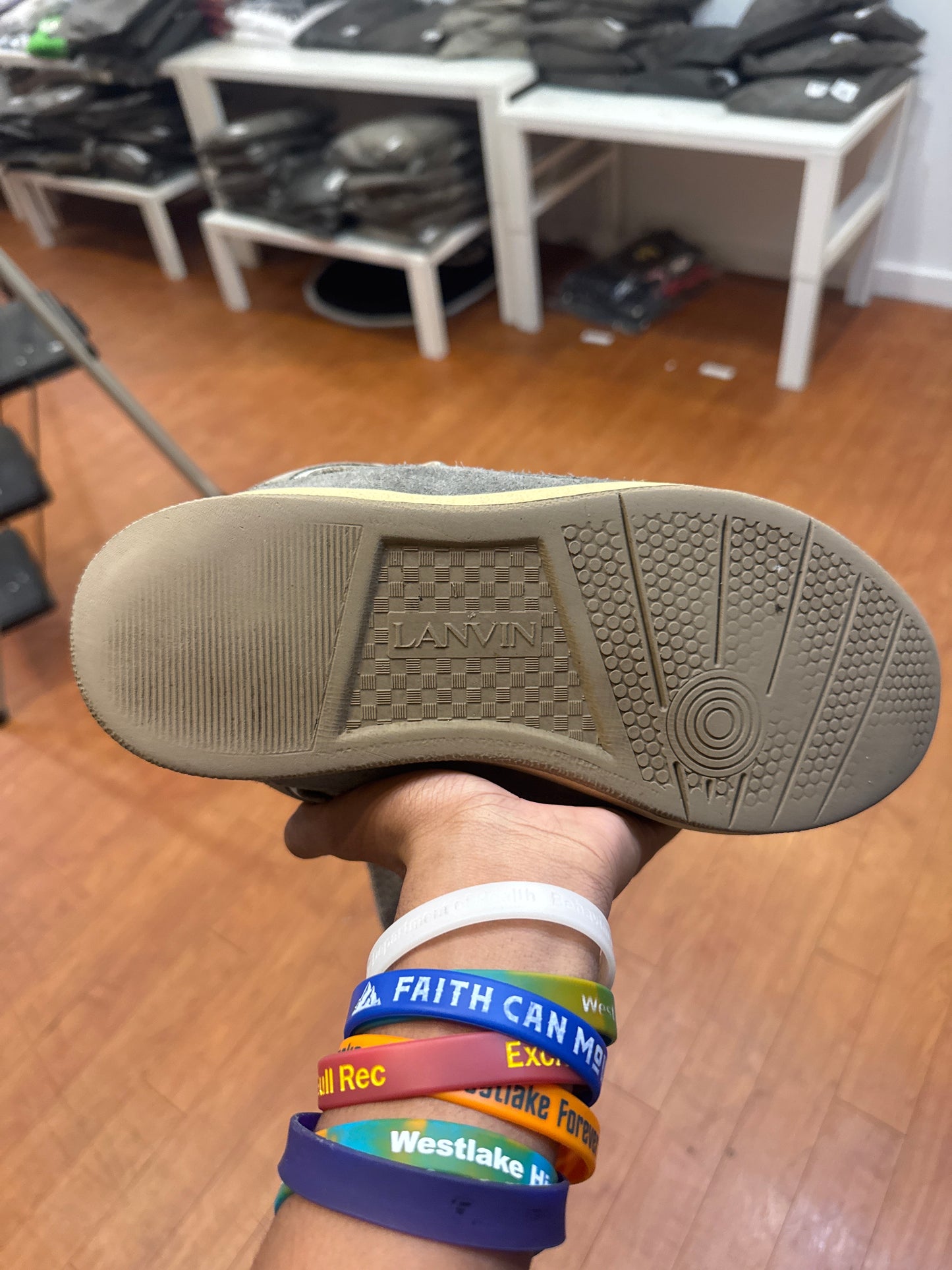Lanvin Curb Grey Sneakers (Used)